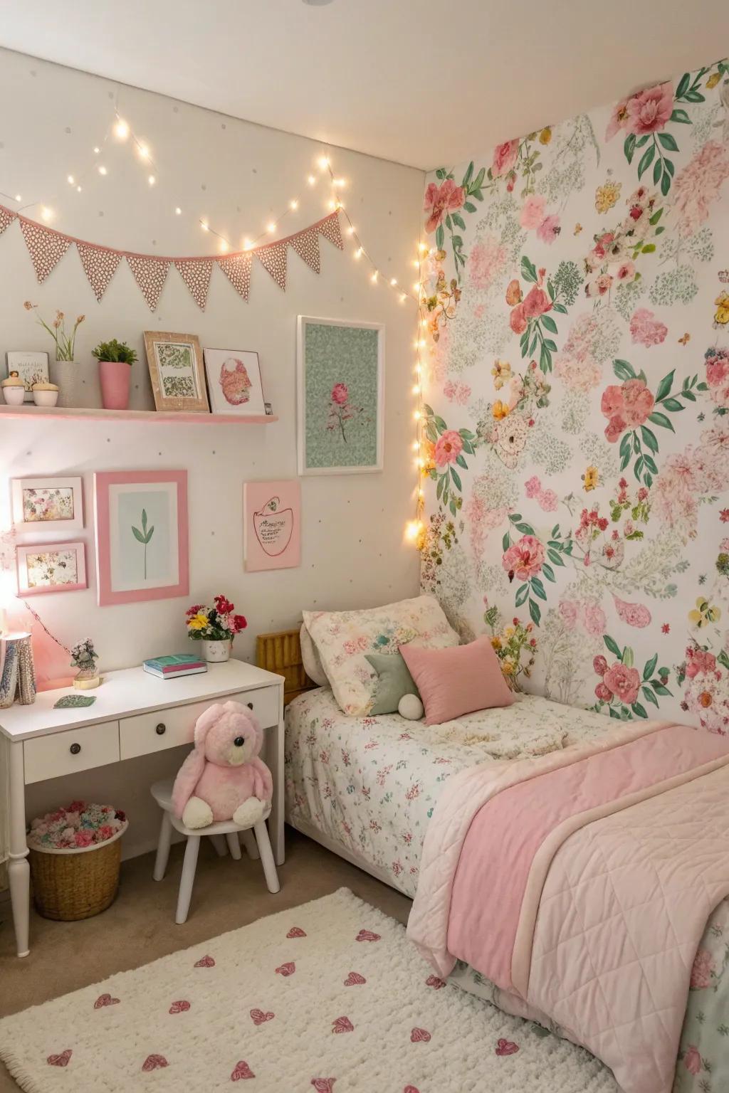 Flower touches add timeless charm and elegance.