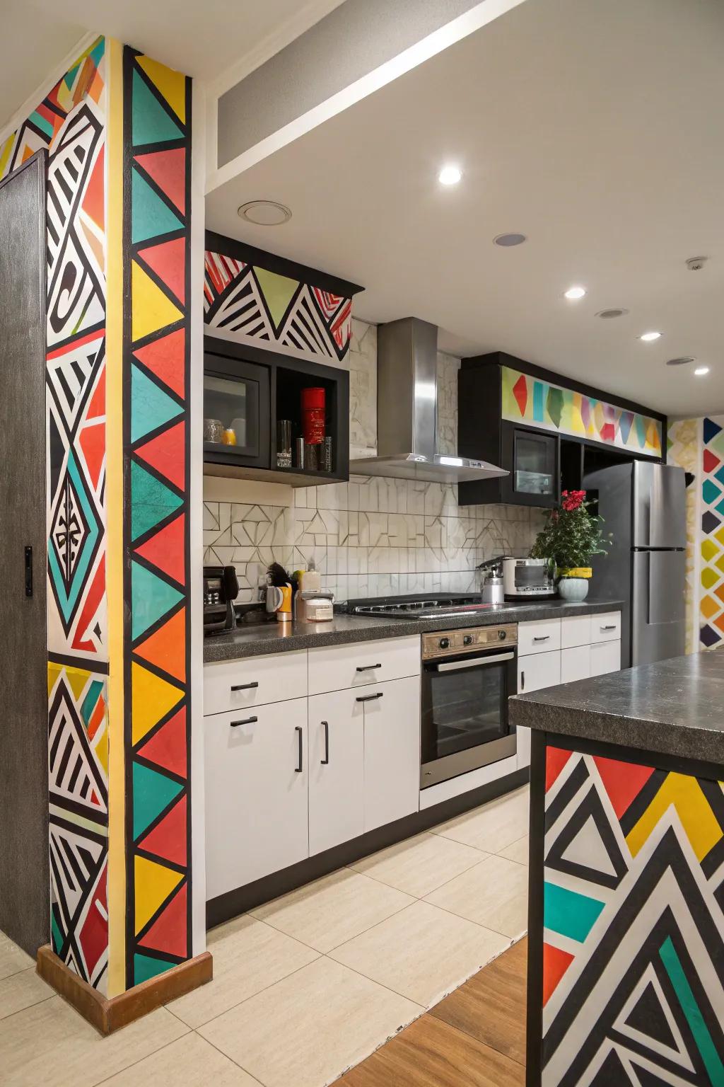 Brave graphic borders make a striking and commanding style.