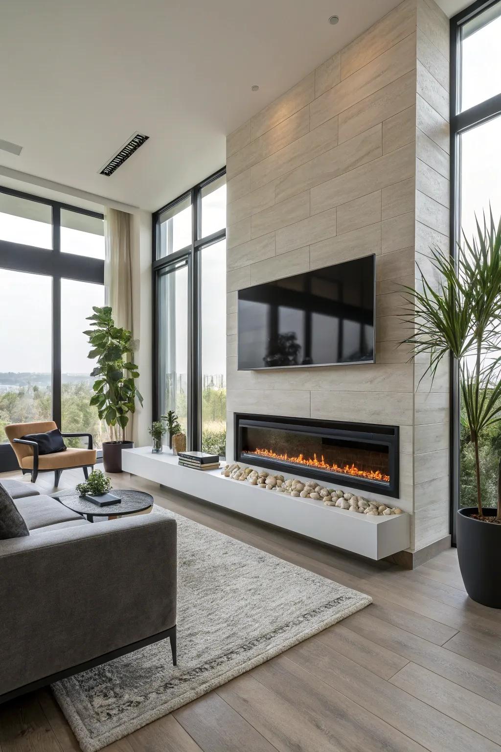 Go with sustainability with an electrical linear hearth.