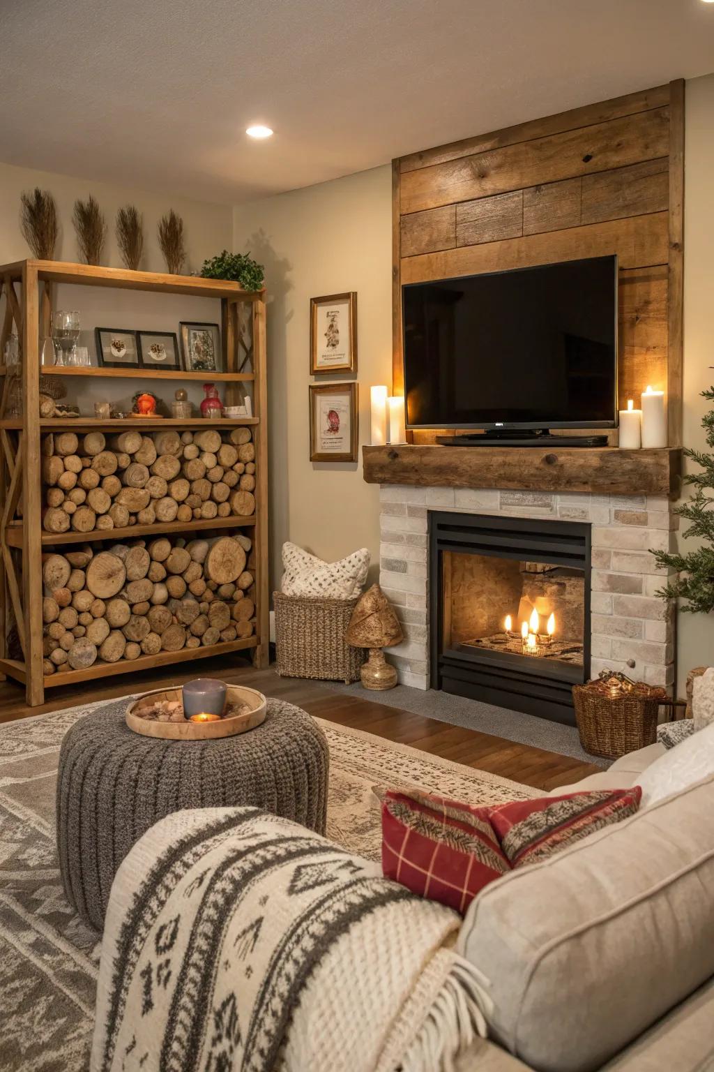 Textured layers enrich the look of the room.