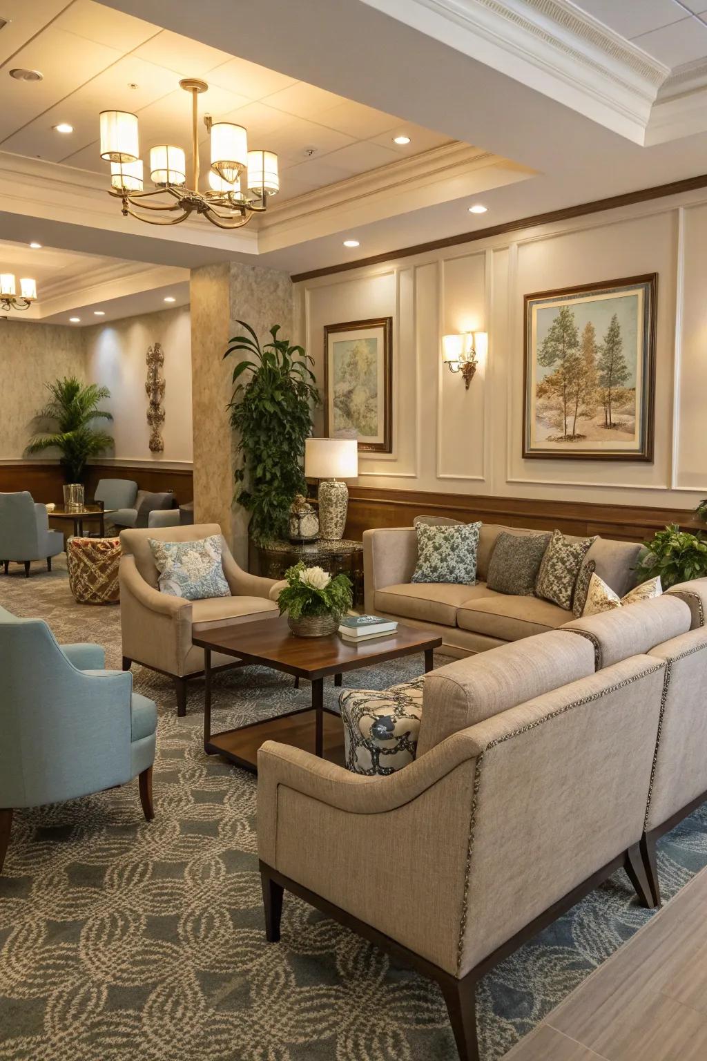A polished and cohesive living room aesthetic is ensured by style harmony.
