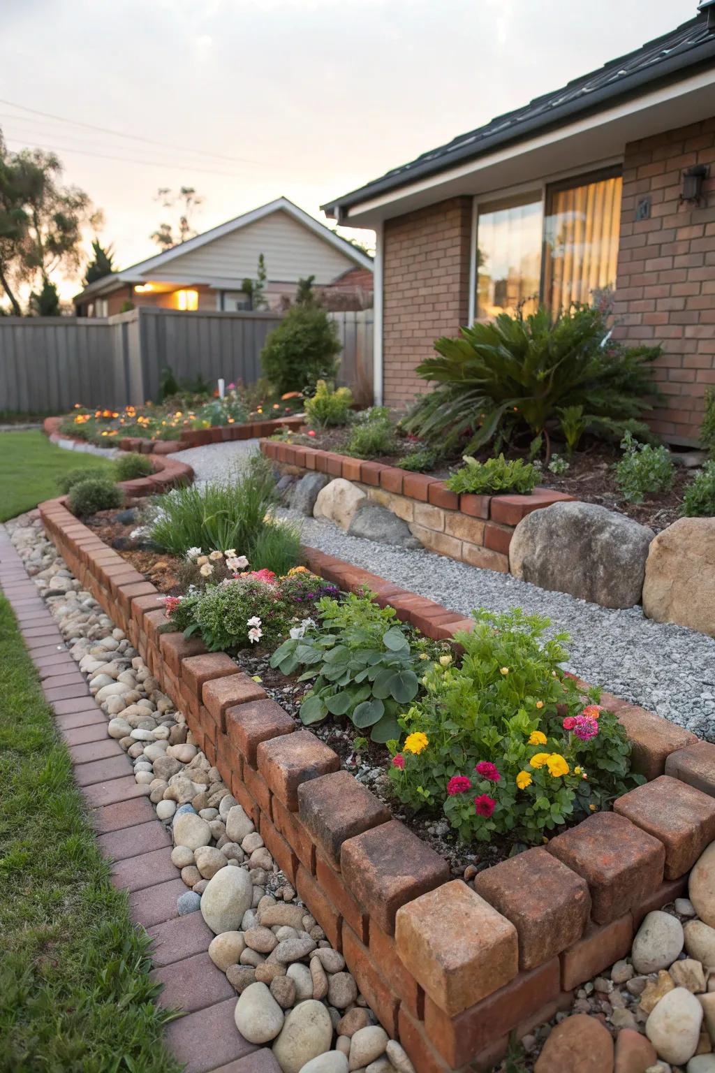 Reclaimed materials adding character and a story to the garden.
