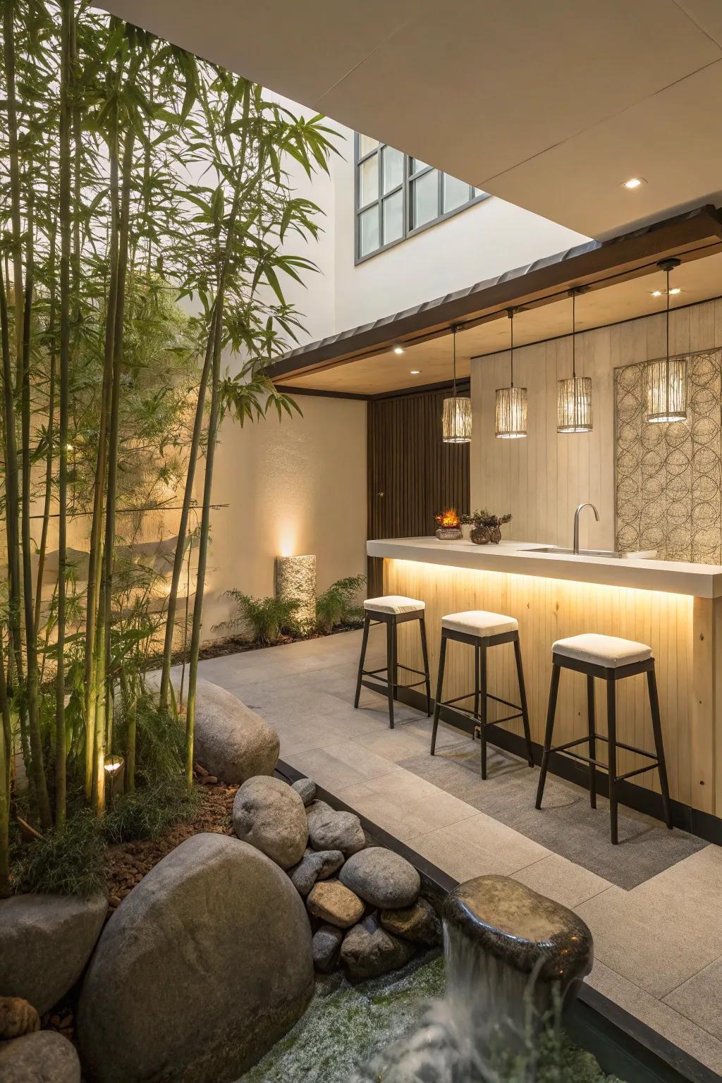 Discover peace via a zen atmosphere.