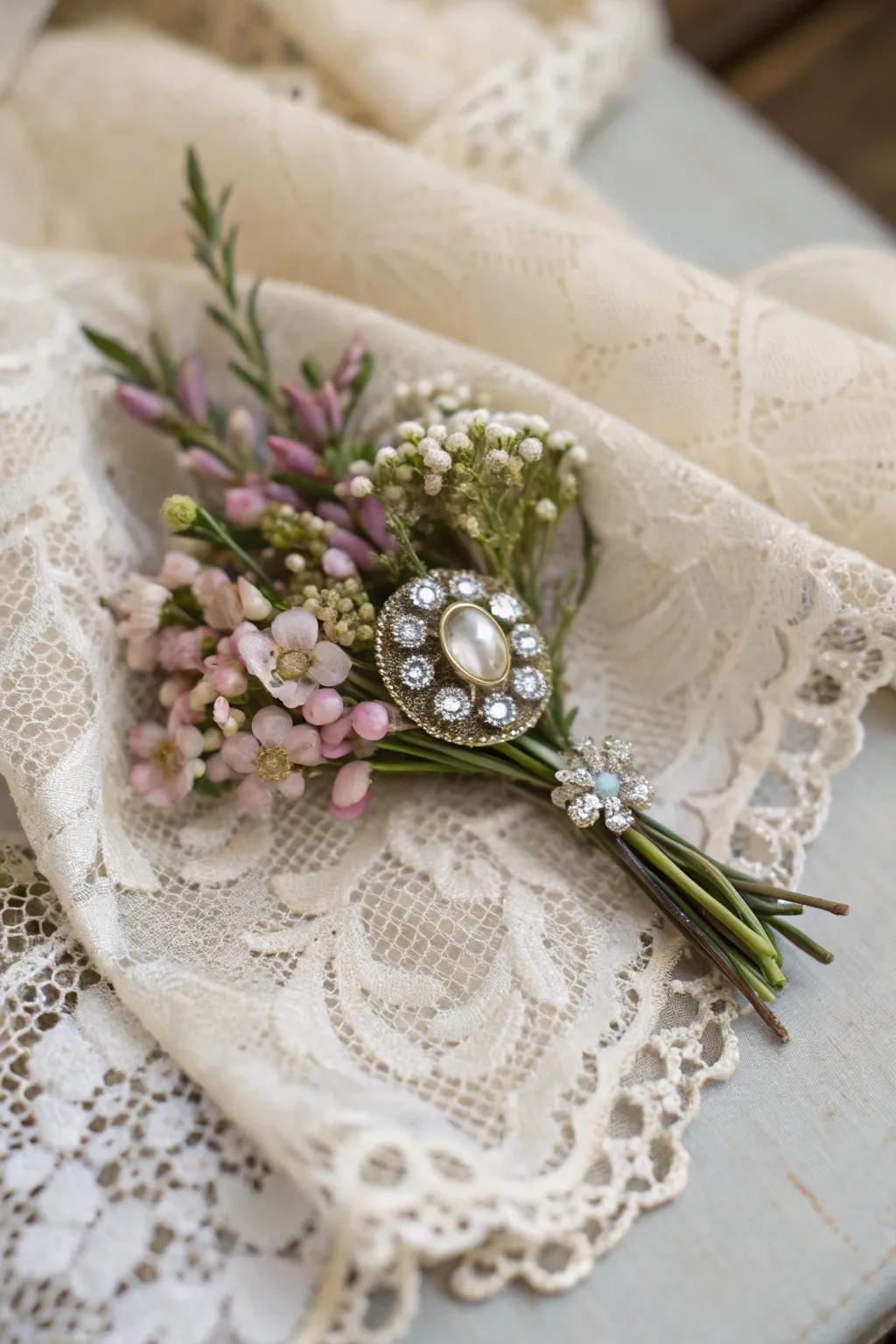 A vintage clasp adds heritage and style.