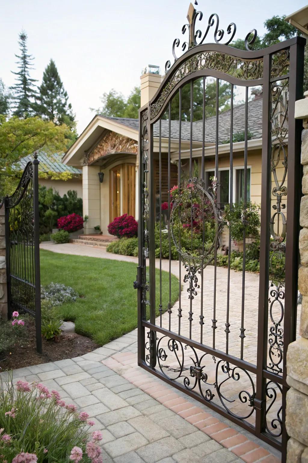 A tailored metal gate that mirrors personal vogue and creativity.