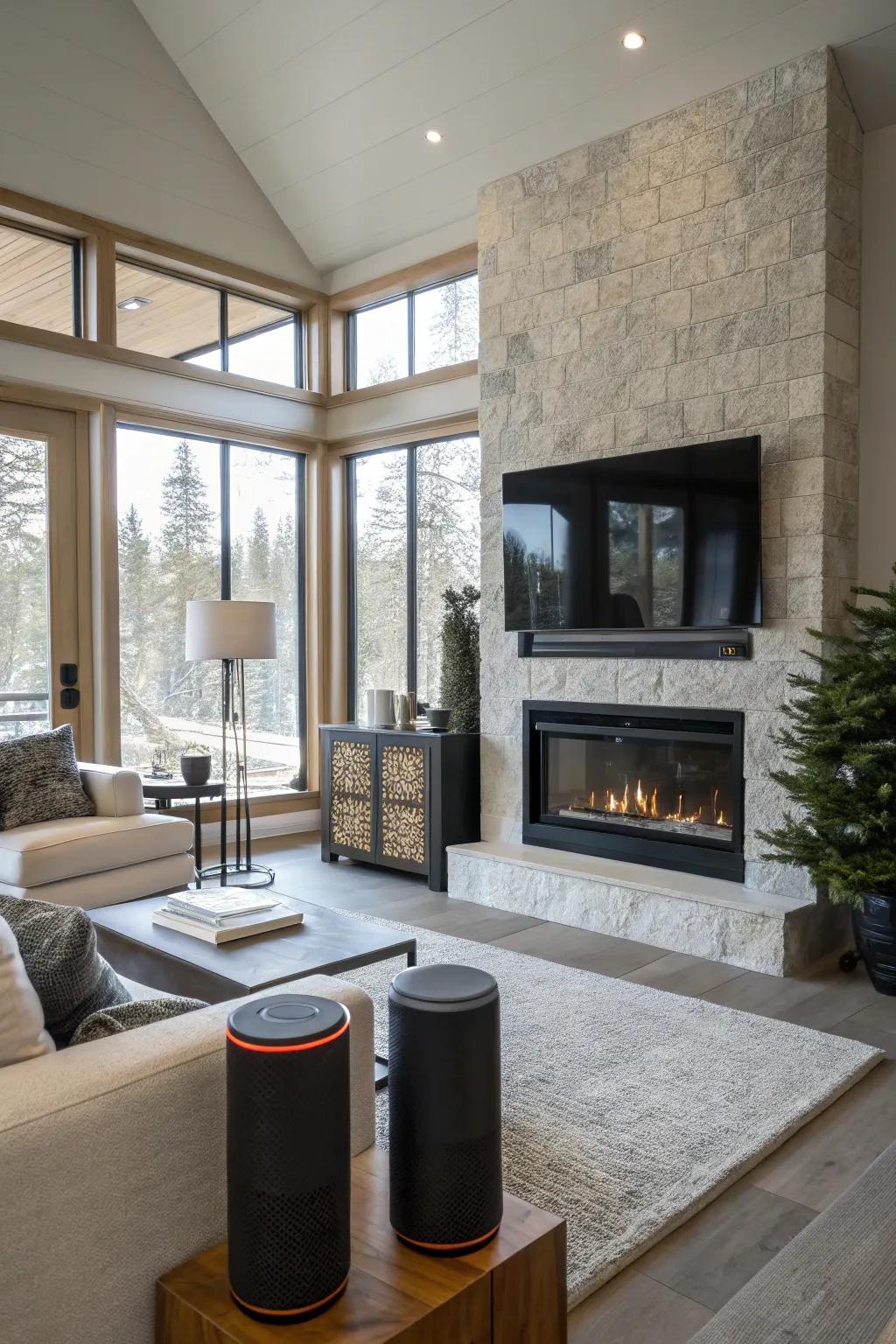 Smart tech integration introduces convenience and style.