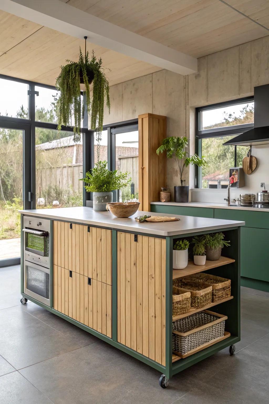 An environmentally friendly cooking area