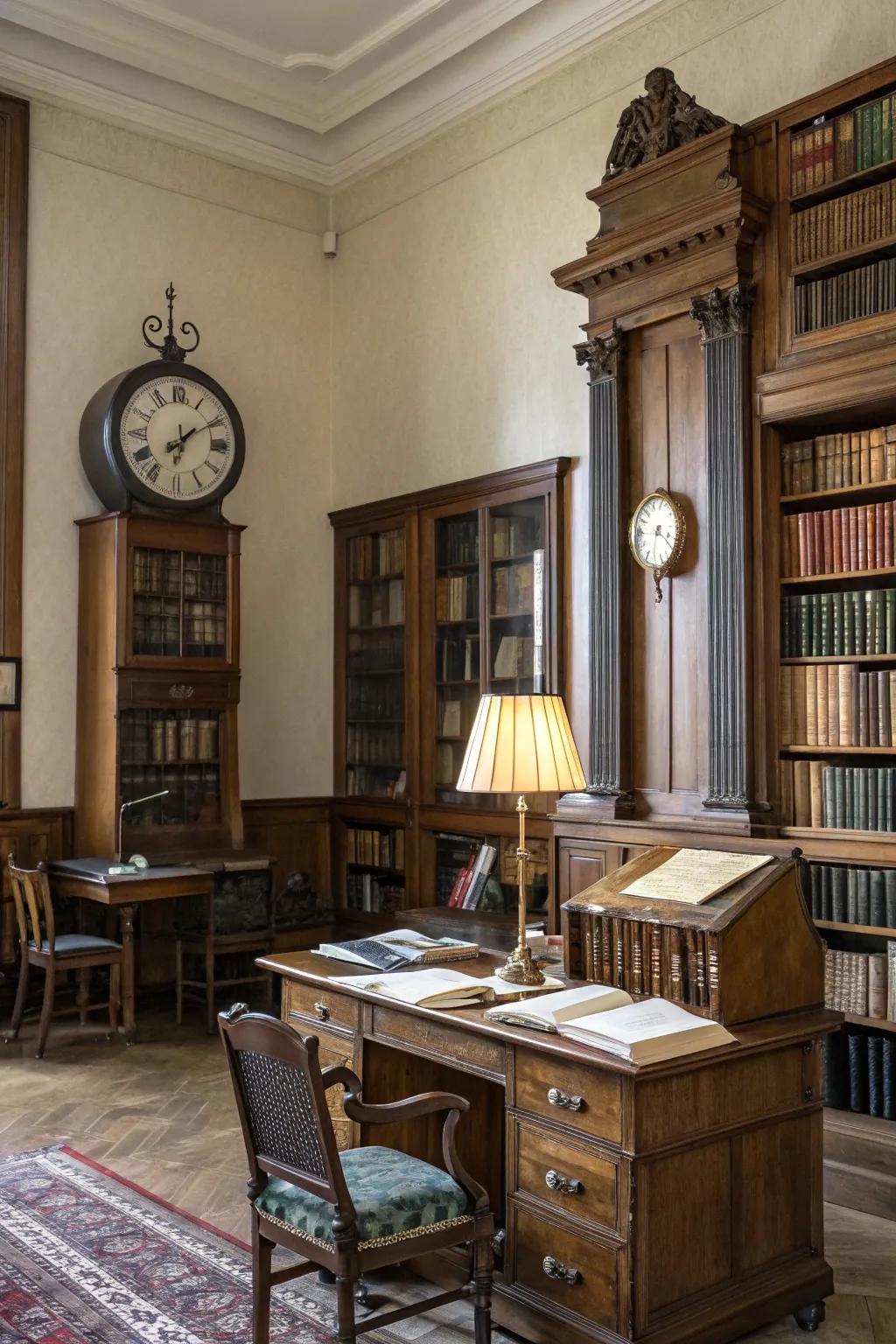 Enduring charm using a vintage clock