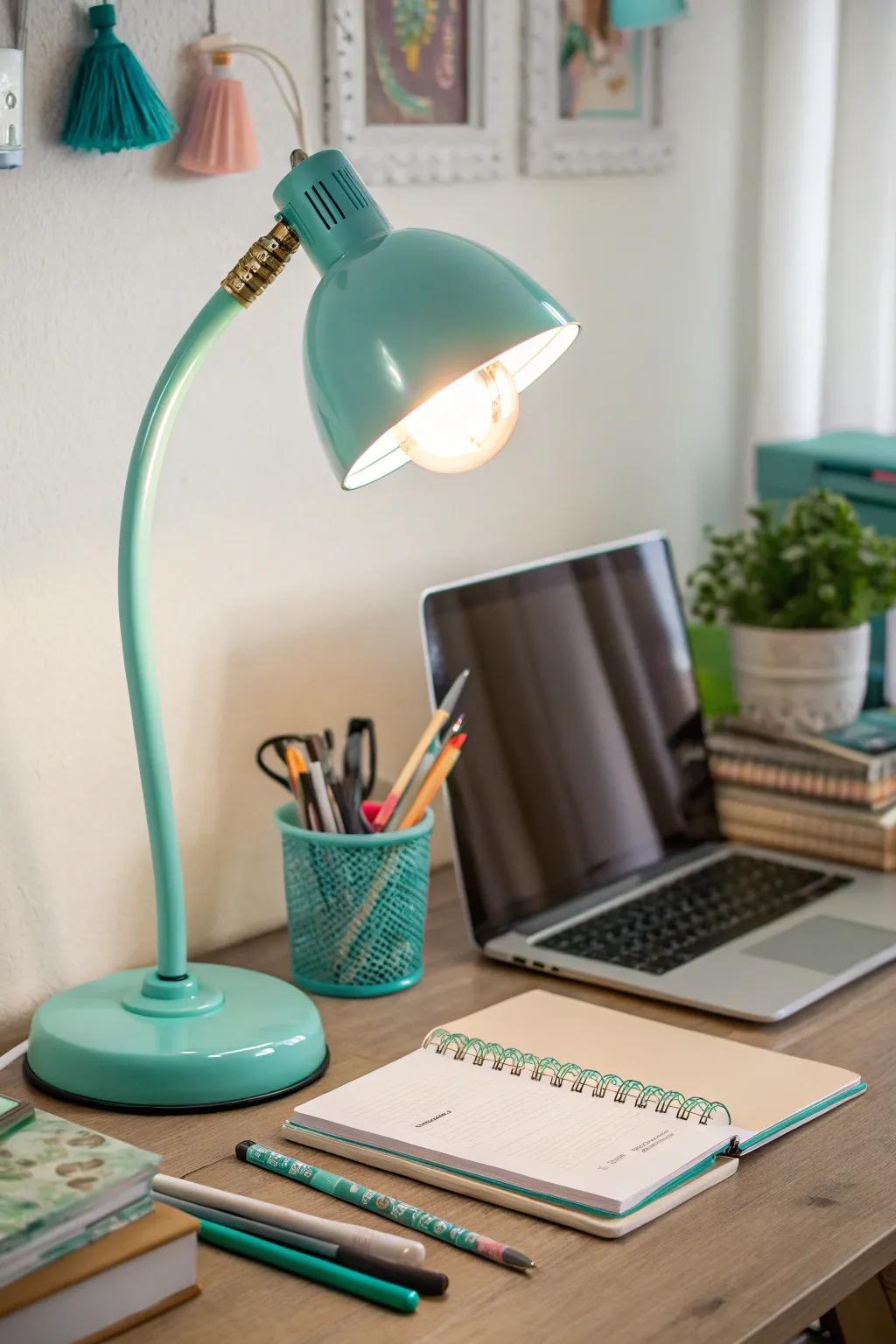Teal adds a bright and refreshing vibe.