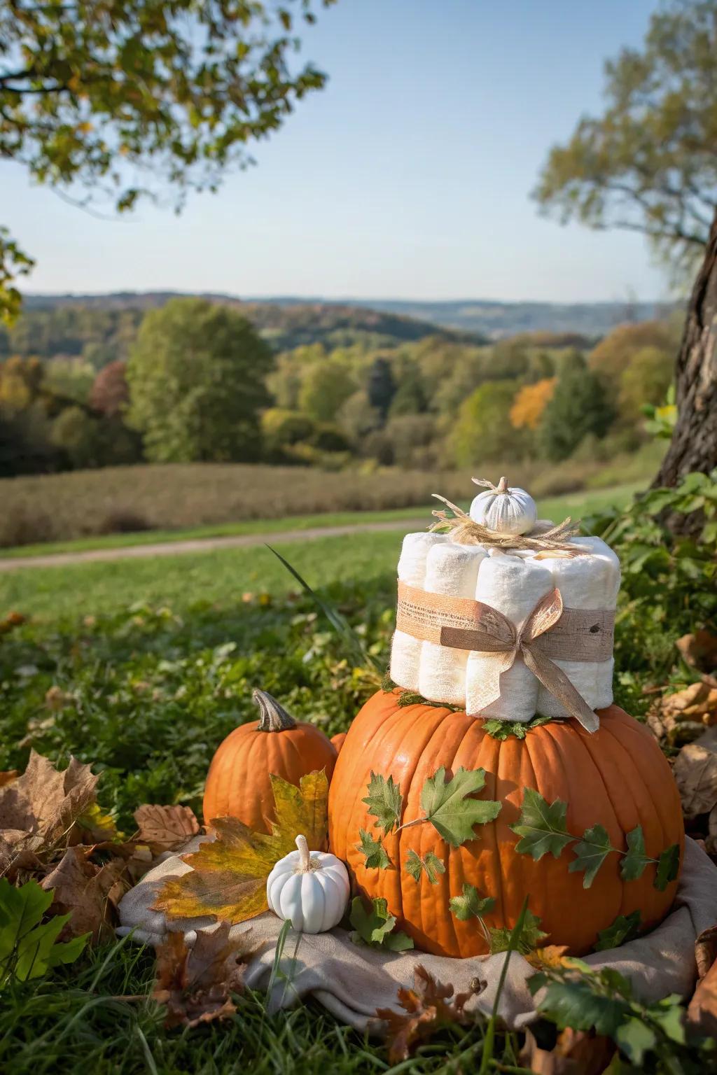 Eco-conscious gourd diaper creations align with sustainable choices.
