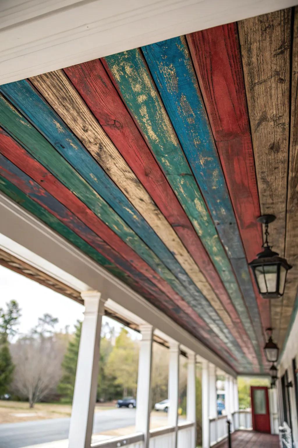 Vivid stains deliver a bold and countryside twist.