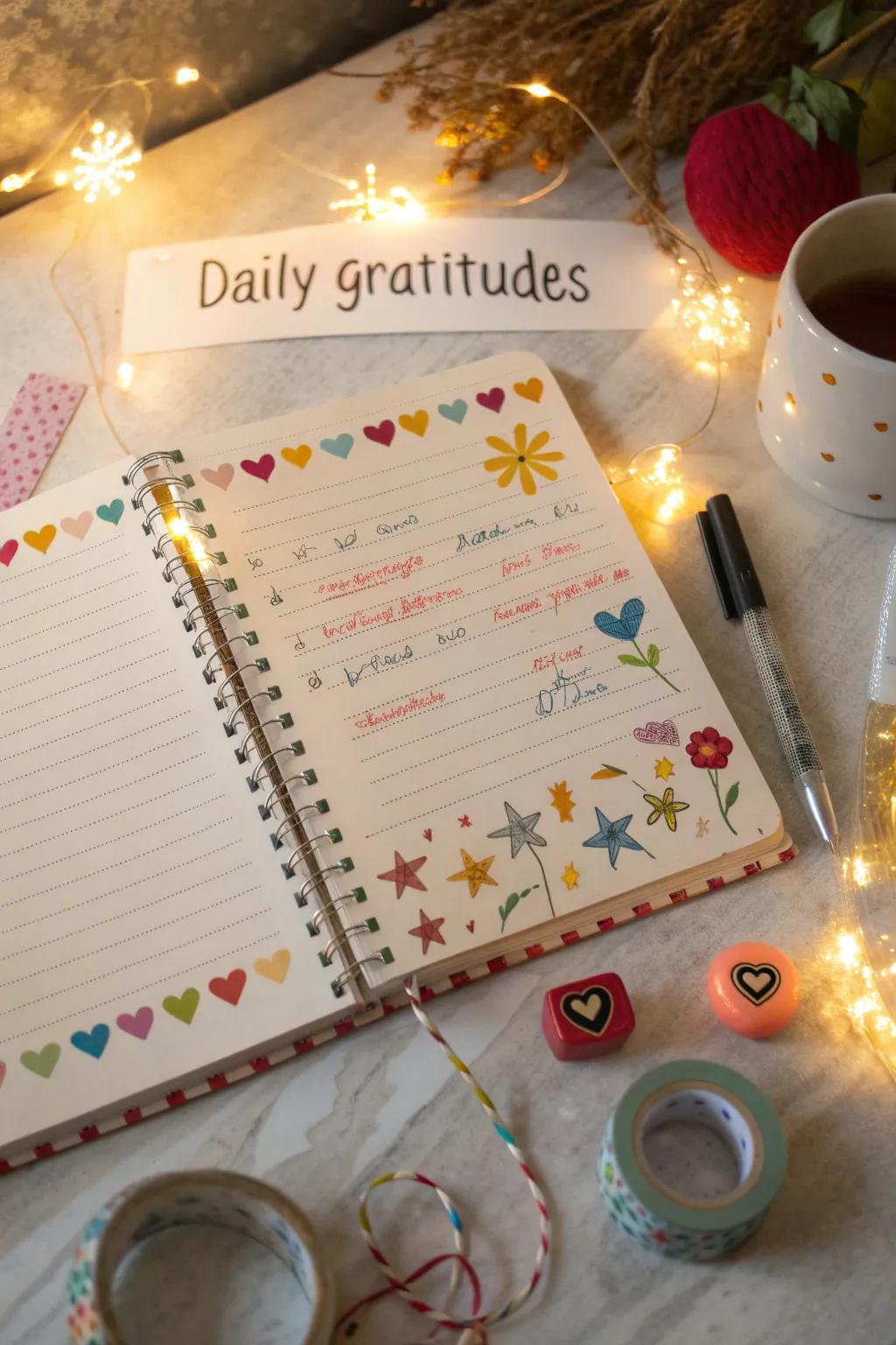 Daily gratitudes that bring positivity and reflection.