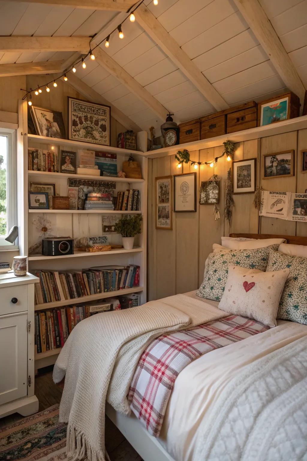 Personal touches makes your shed bedroom a true reflection of you.