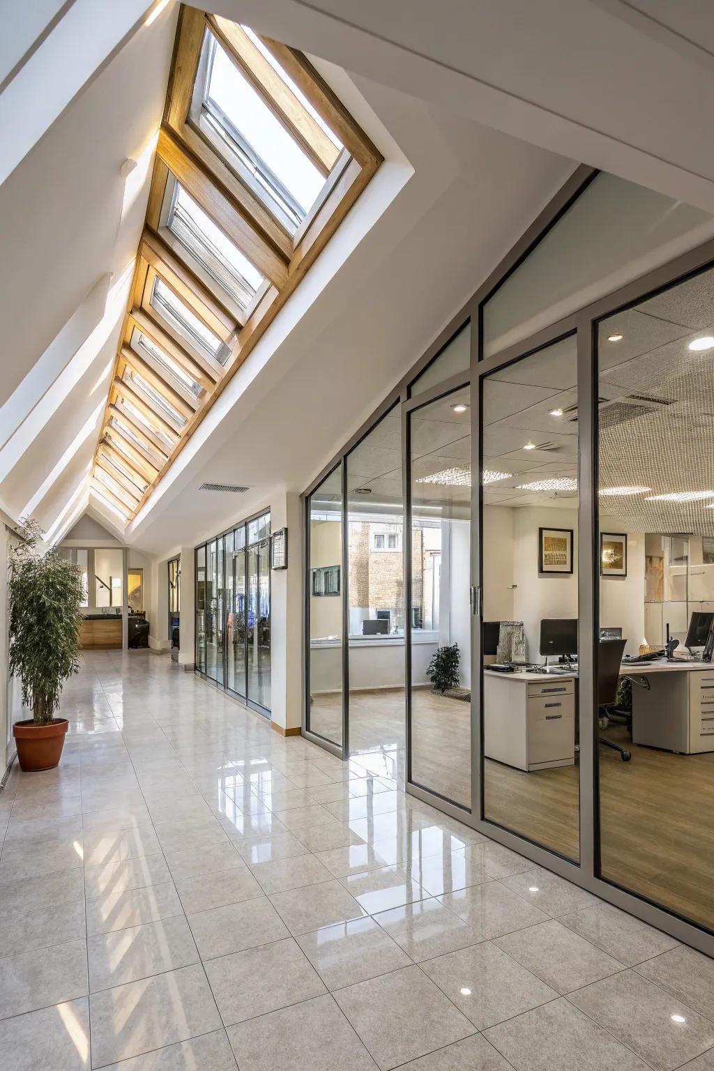 Amplifying light and space with reflective surfaces