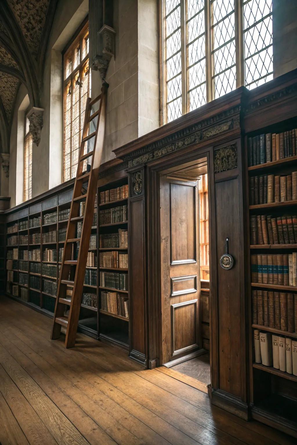 Intrigue and whimsy are introduced with a secret door.