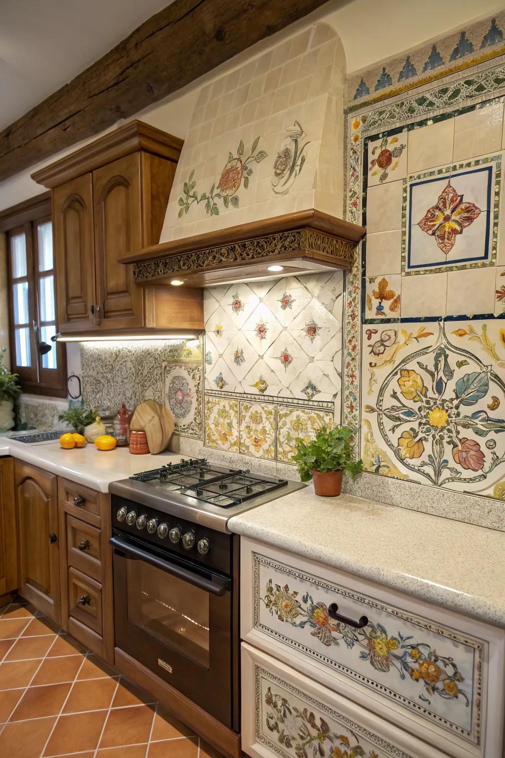 Show yourself with custom panels in your kitchen.