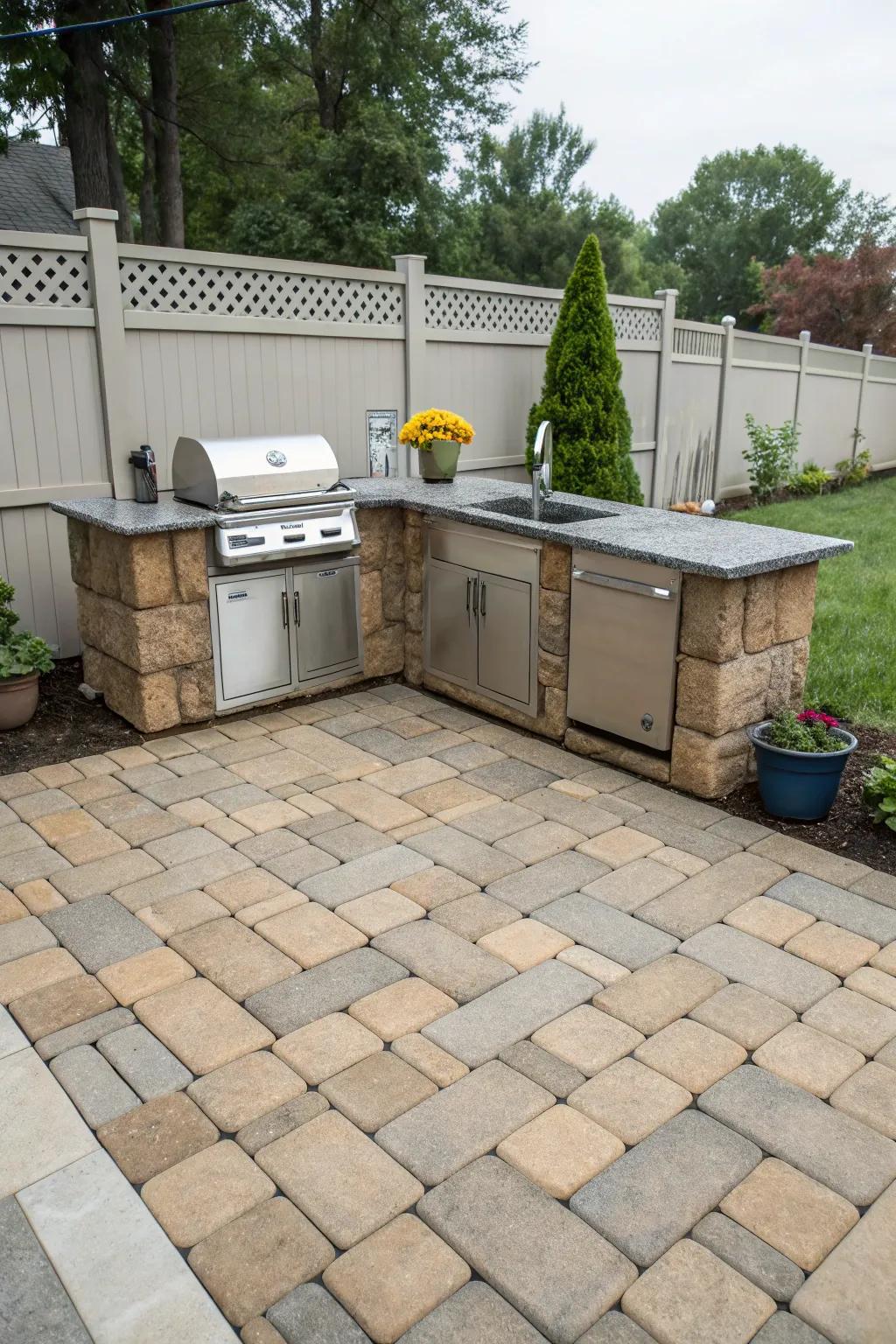 A small patio transformed into a culinary paradise.