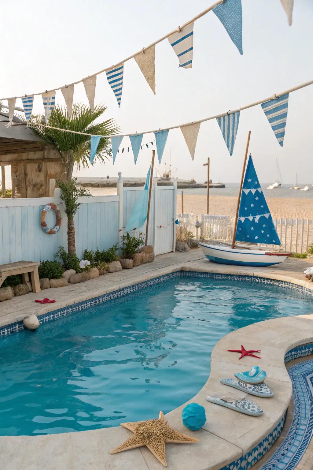 Bring coastal vibes to your backyard using a spool pool.