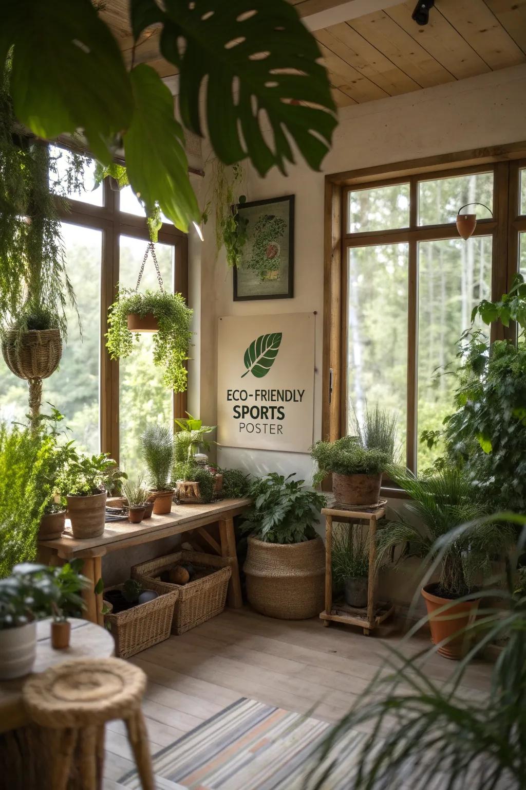 Support sustainability with earth-conscious sports visual options.