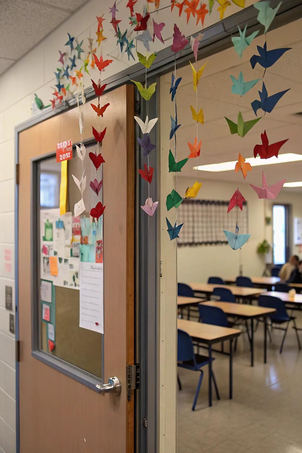 A Feathered Friends door design celebrating community spirit.