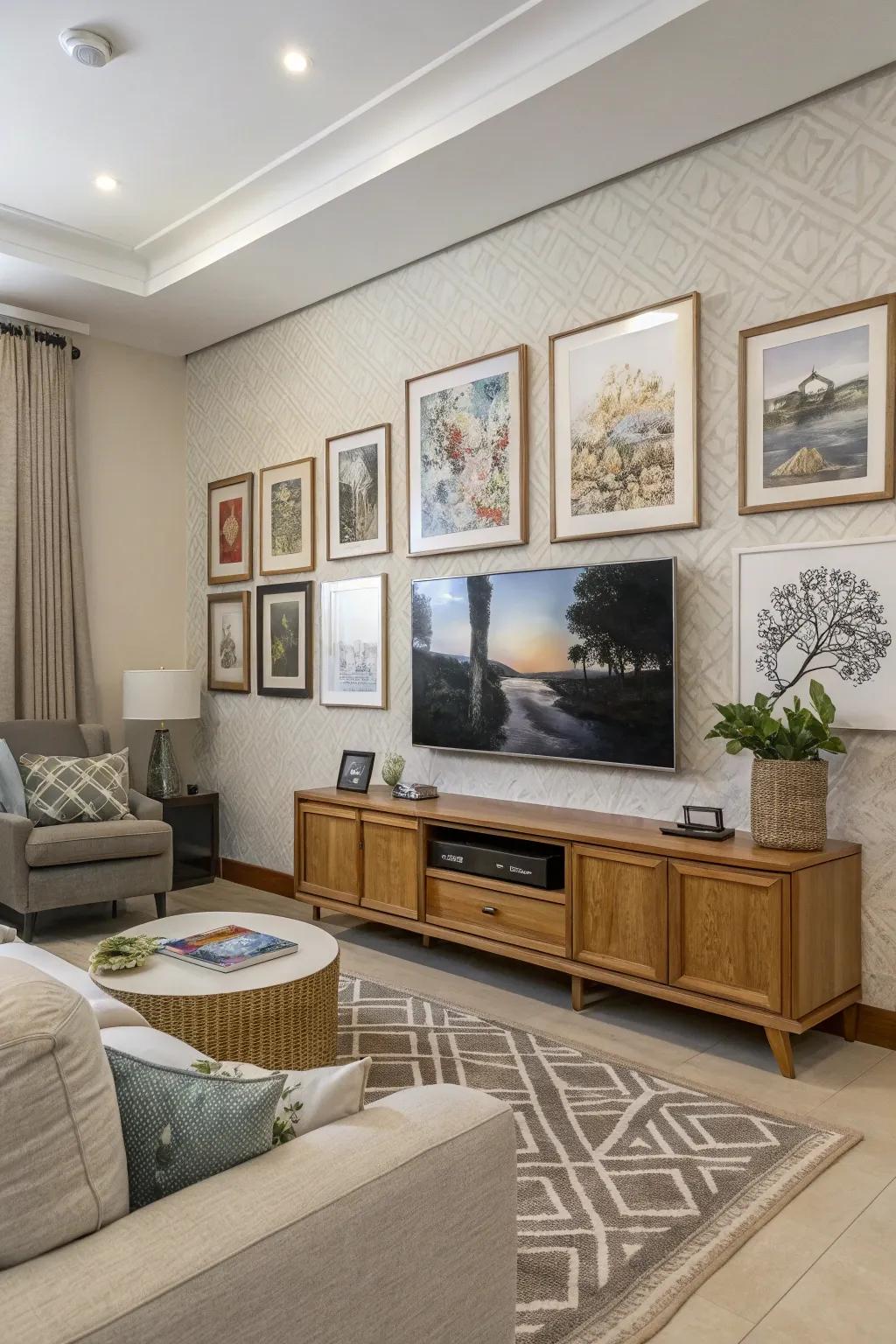 Art TV integrates perfectly into this elegant display.