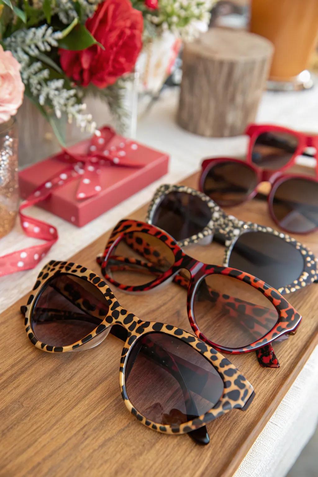 Creature pattern eye protectors infuse a stylish flair into celebration gifts.