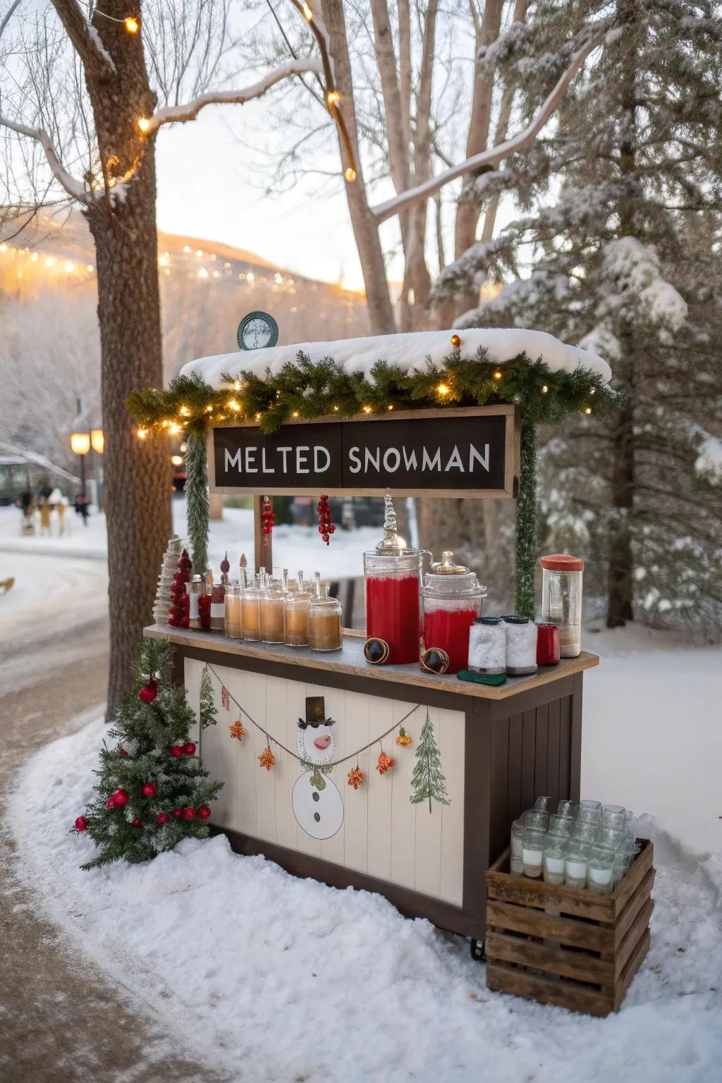 A creative beverage station to please visitors.