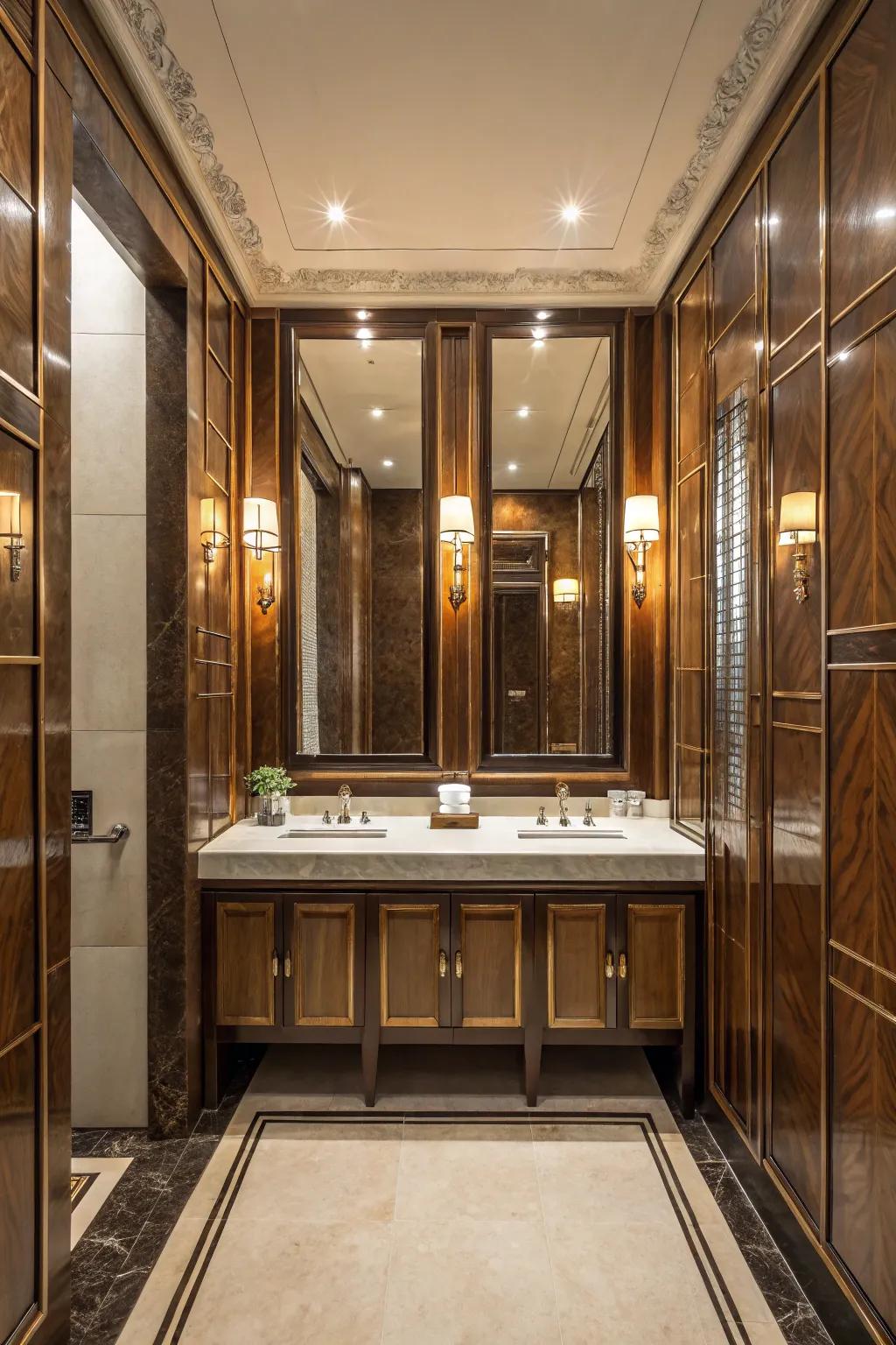 Reflective timber coverings improve light and space.