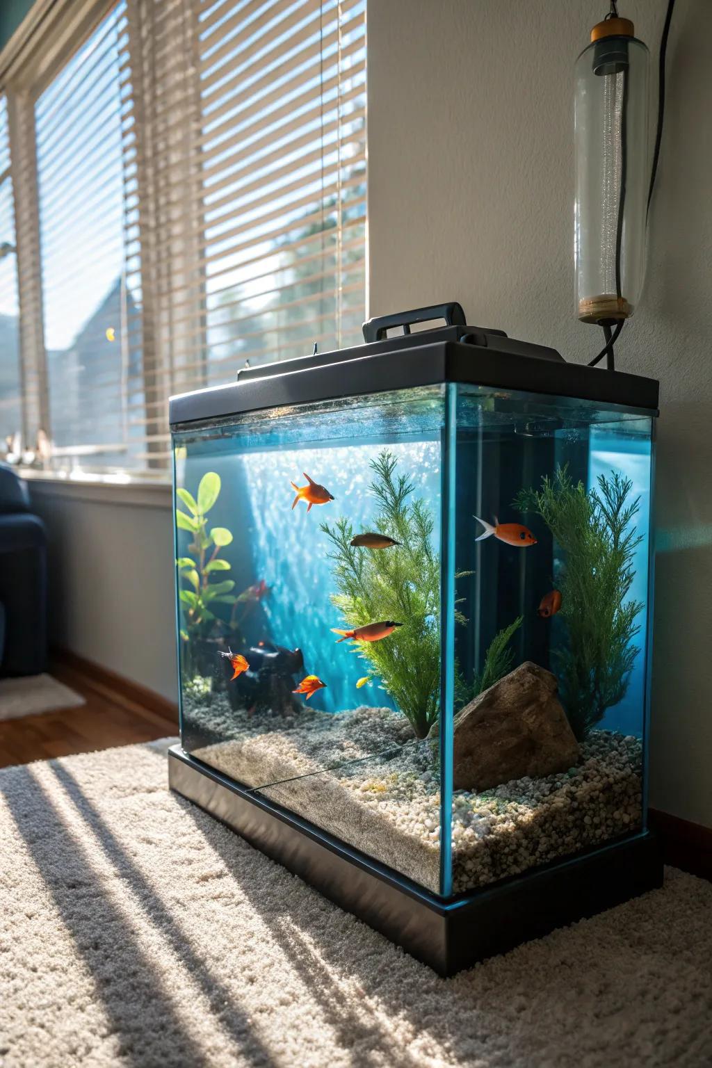 Bring a burst of color to your tank using lively stones.