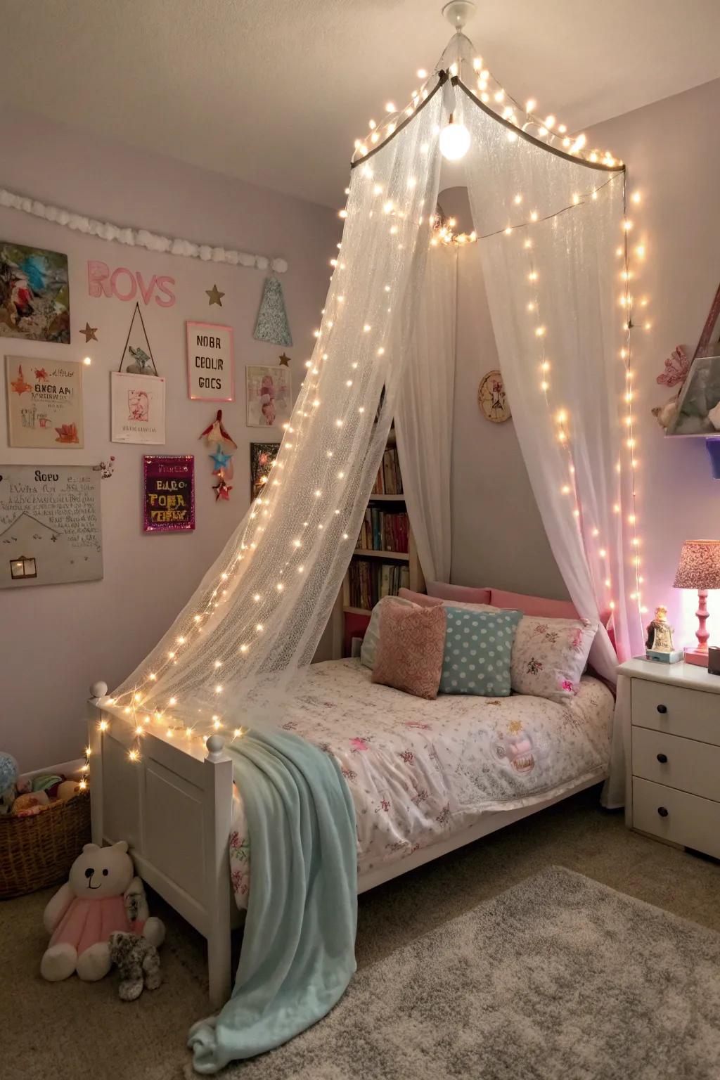Fairy lights transform any space into a whimsical sanctuary.