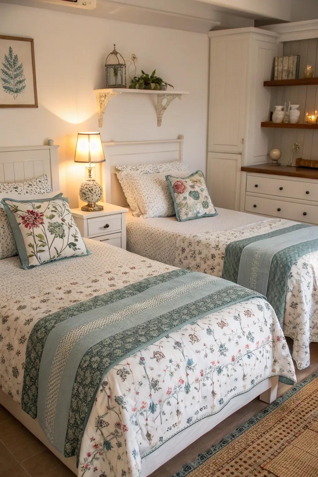 Paired bedding for a consistent look.
