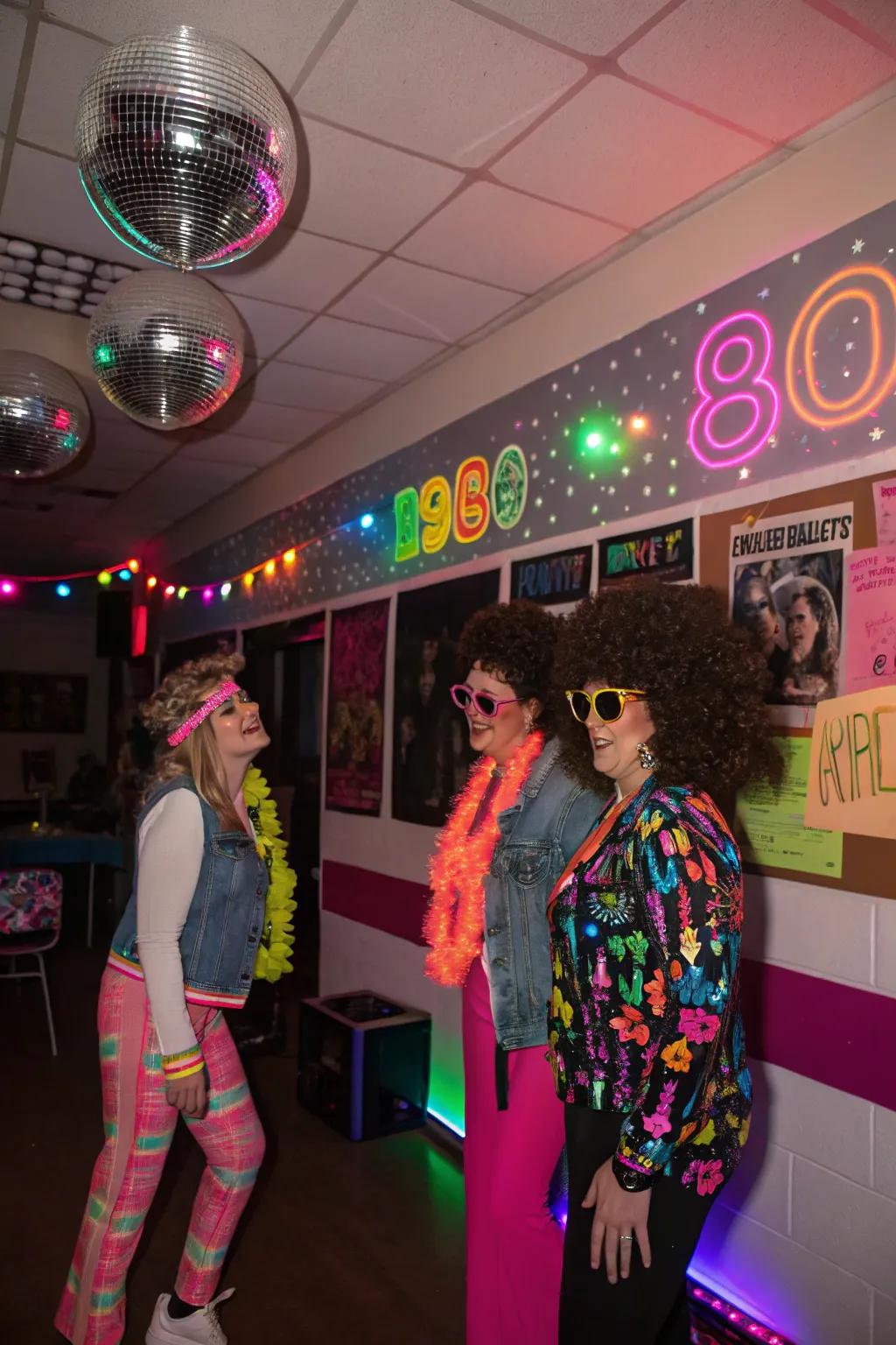 Go back to the 80s with a vibrantly-colored birthday celebration.