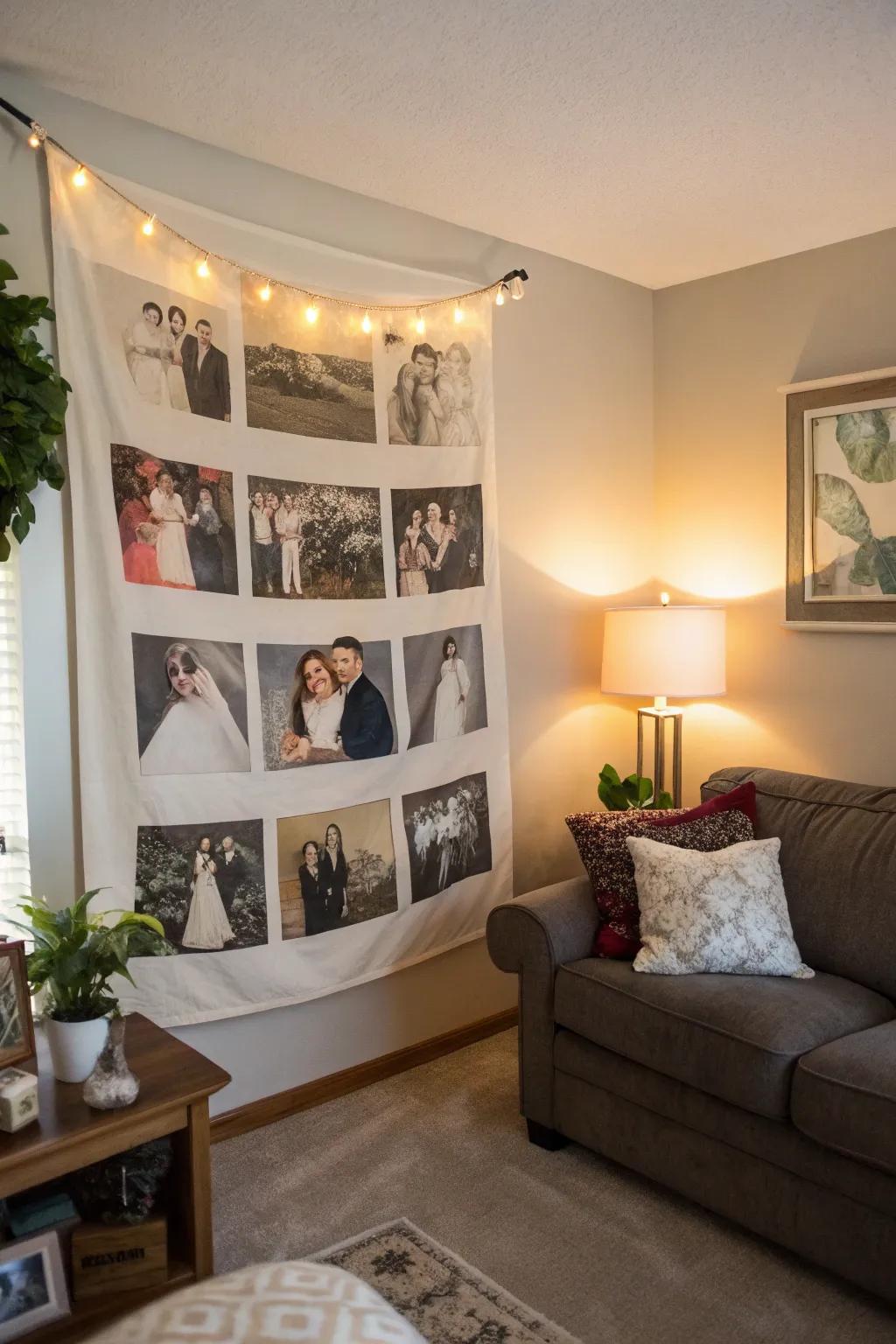 A photo display recounting the tale of 40 years of togetherness.