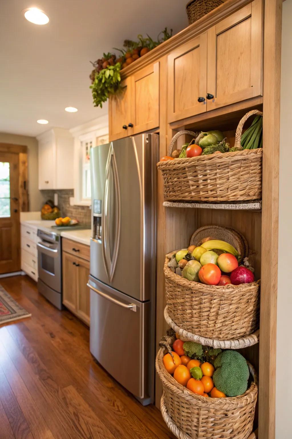 Charming and useful, decorative baskets enhance your storage.