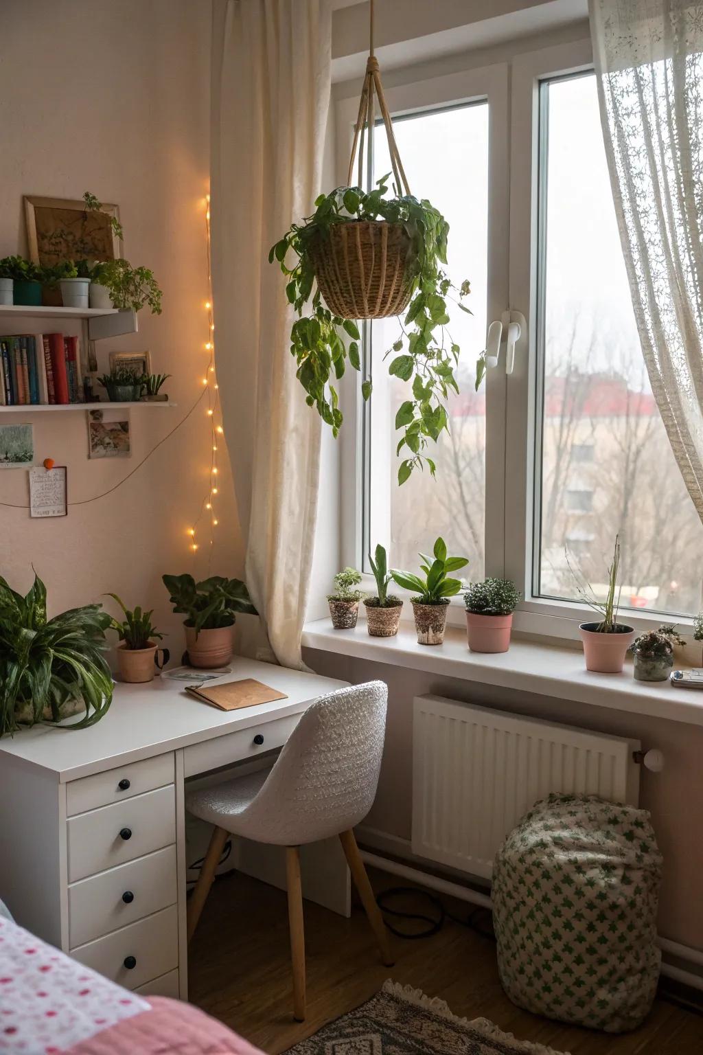 Flora introducing energy and vitality to a trendy girl's space.