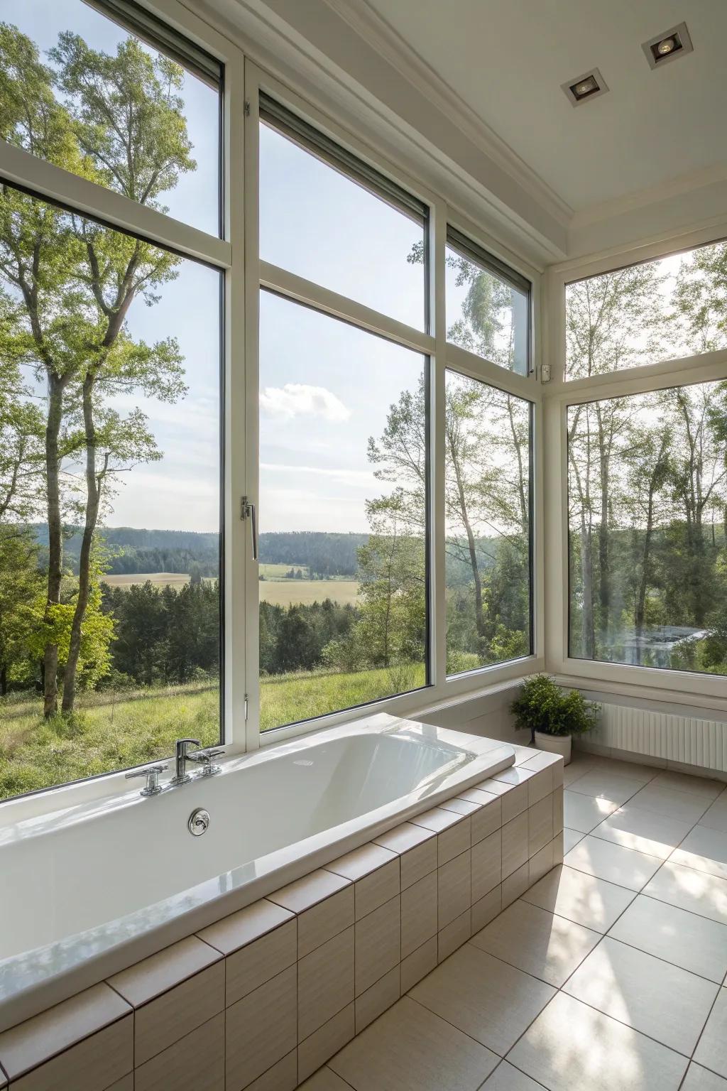 Your bathroom is transformed into a more luminous, welcoming space by natural light.