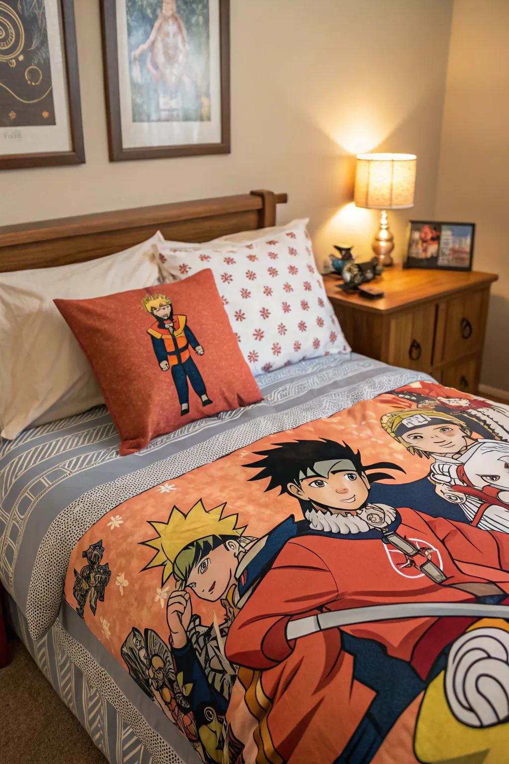 Animated bedding introduces a unique and comfortable element to your resting area.