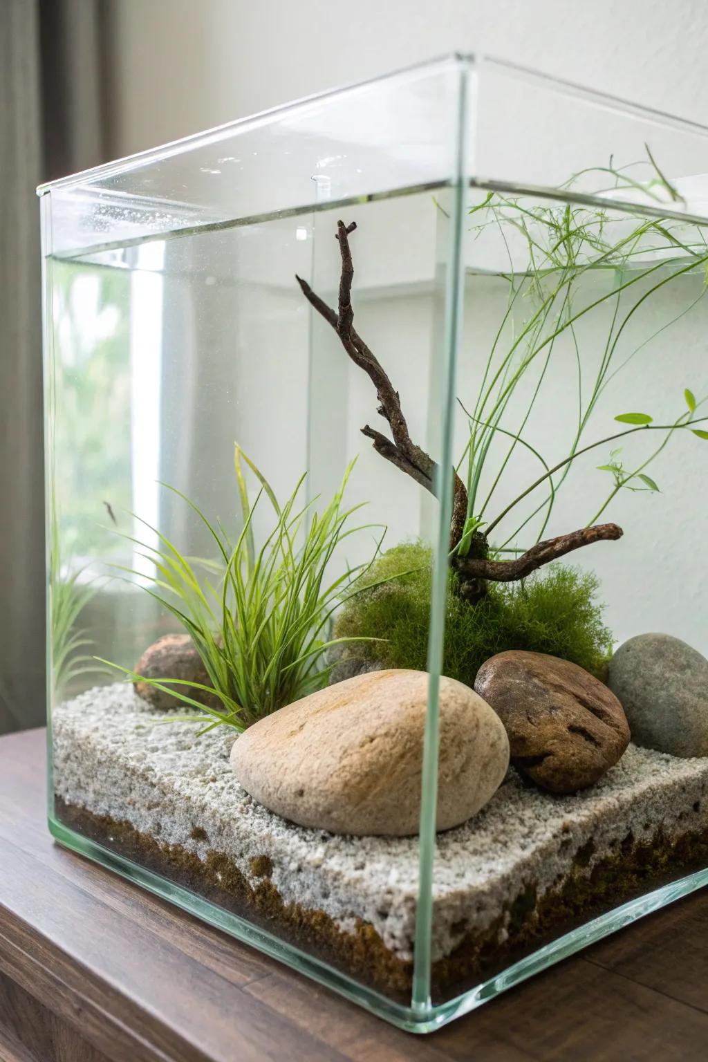 Appreciate minimalist elegance with a design that is both clean and relaxing.