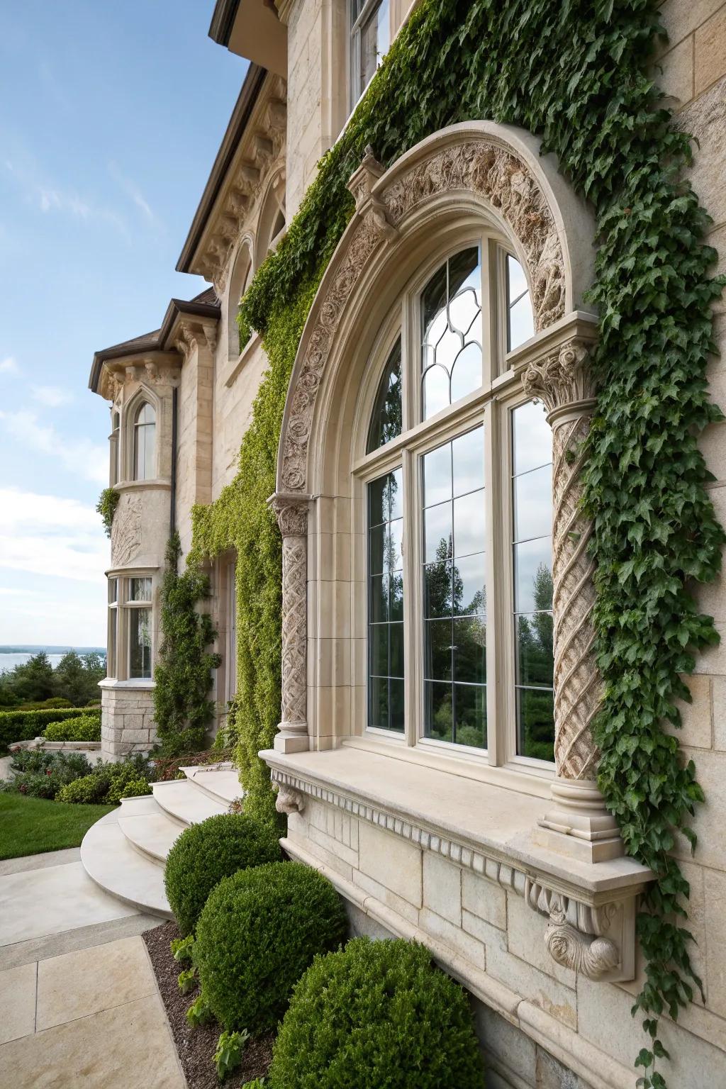Stone trims impart a majestic and ageless appeal to any residence.