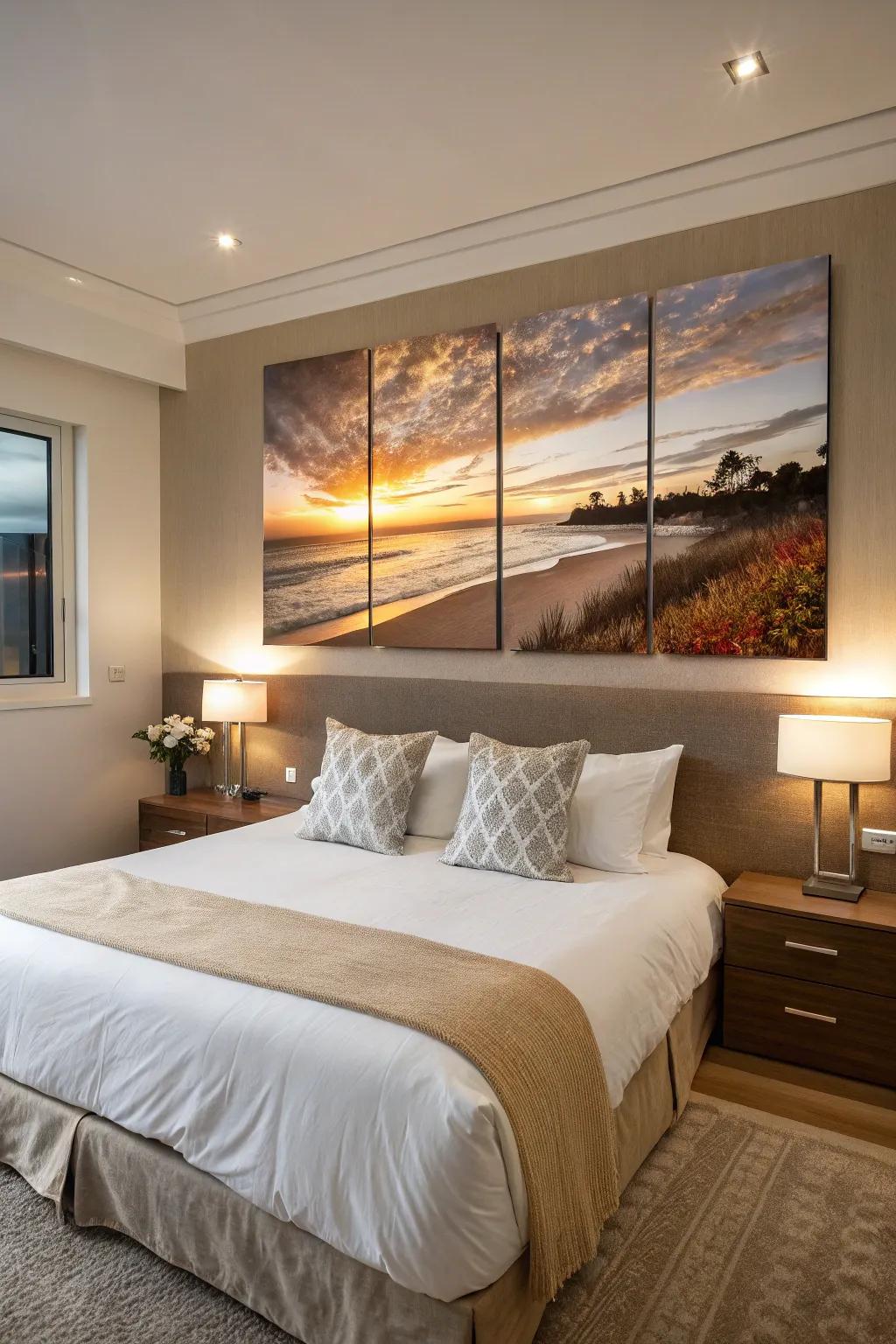 Share a visual narrative with triptychs or segmented art.