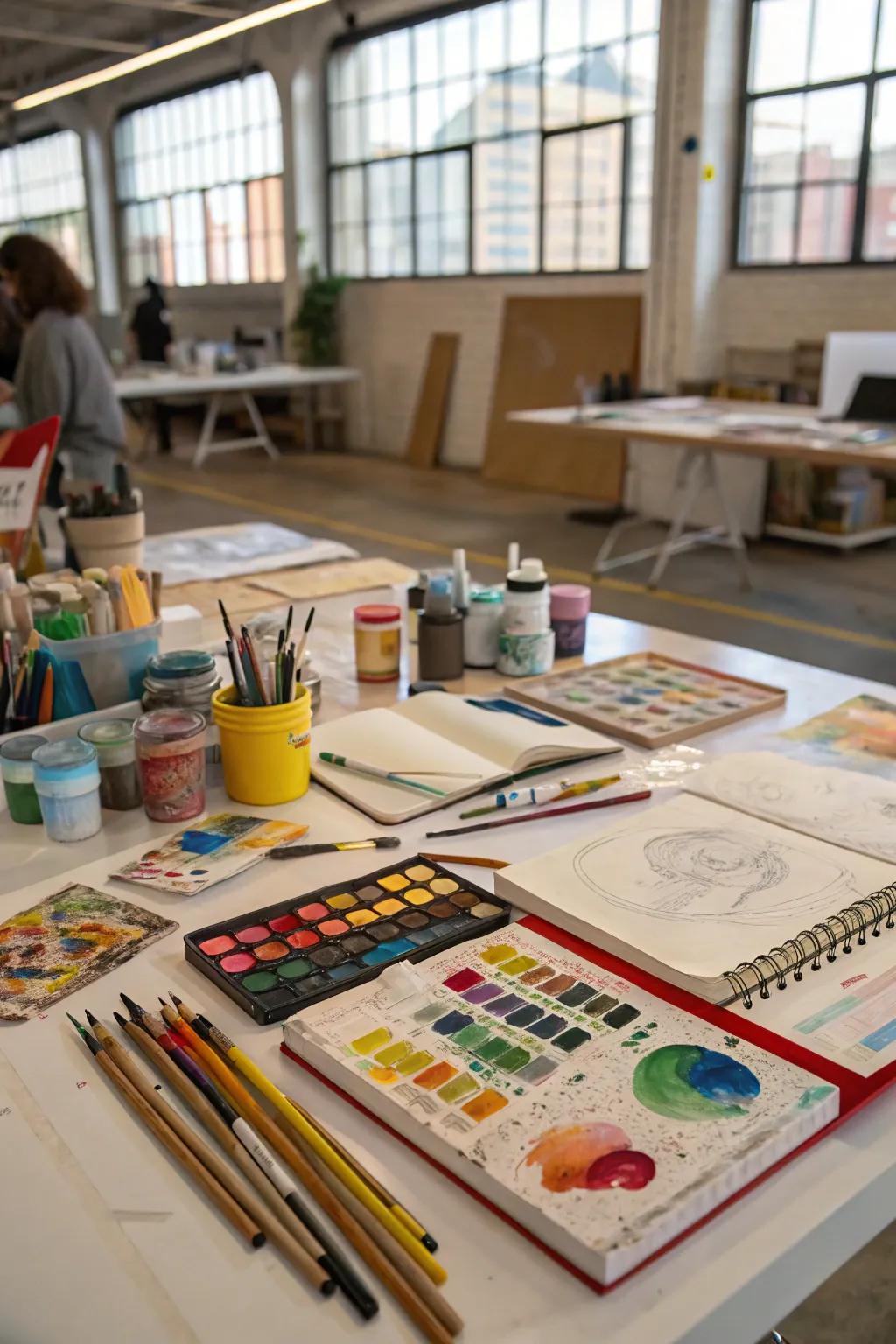 A table designed to hold your next masterpiece.