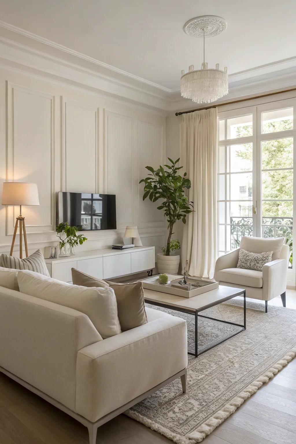 A minimalist living area highlights the elegance of simplicity.