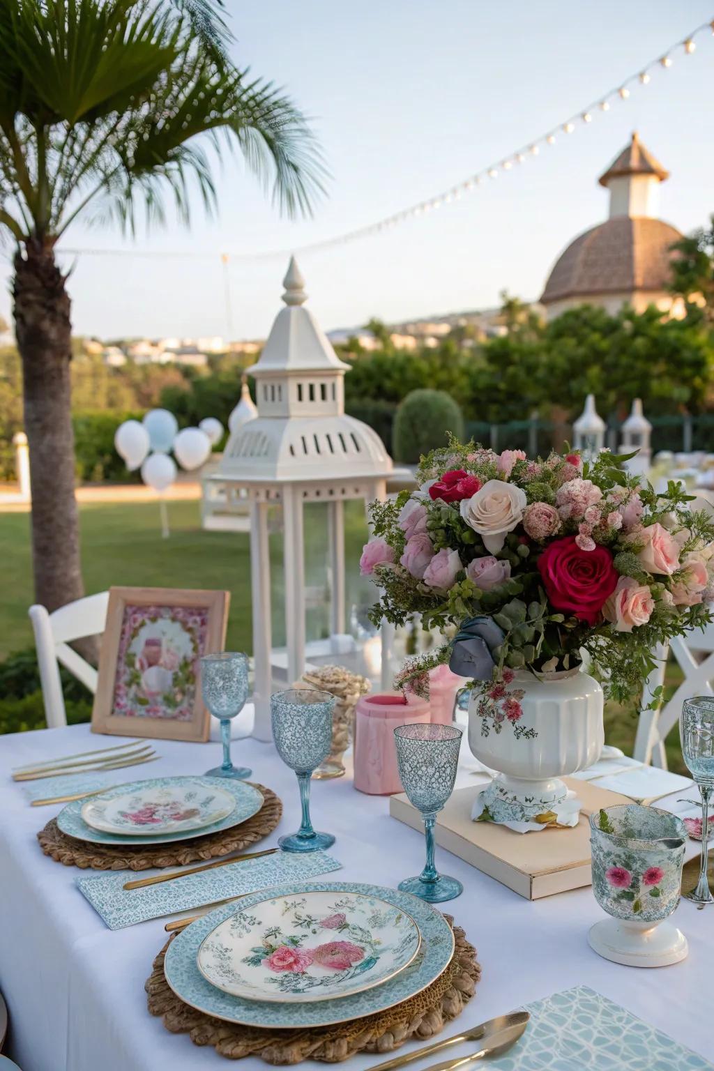 A themed table setting elevates the celebratory atmosphere of your event.