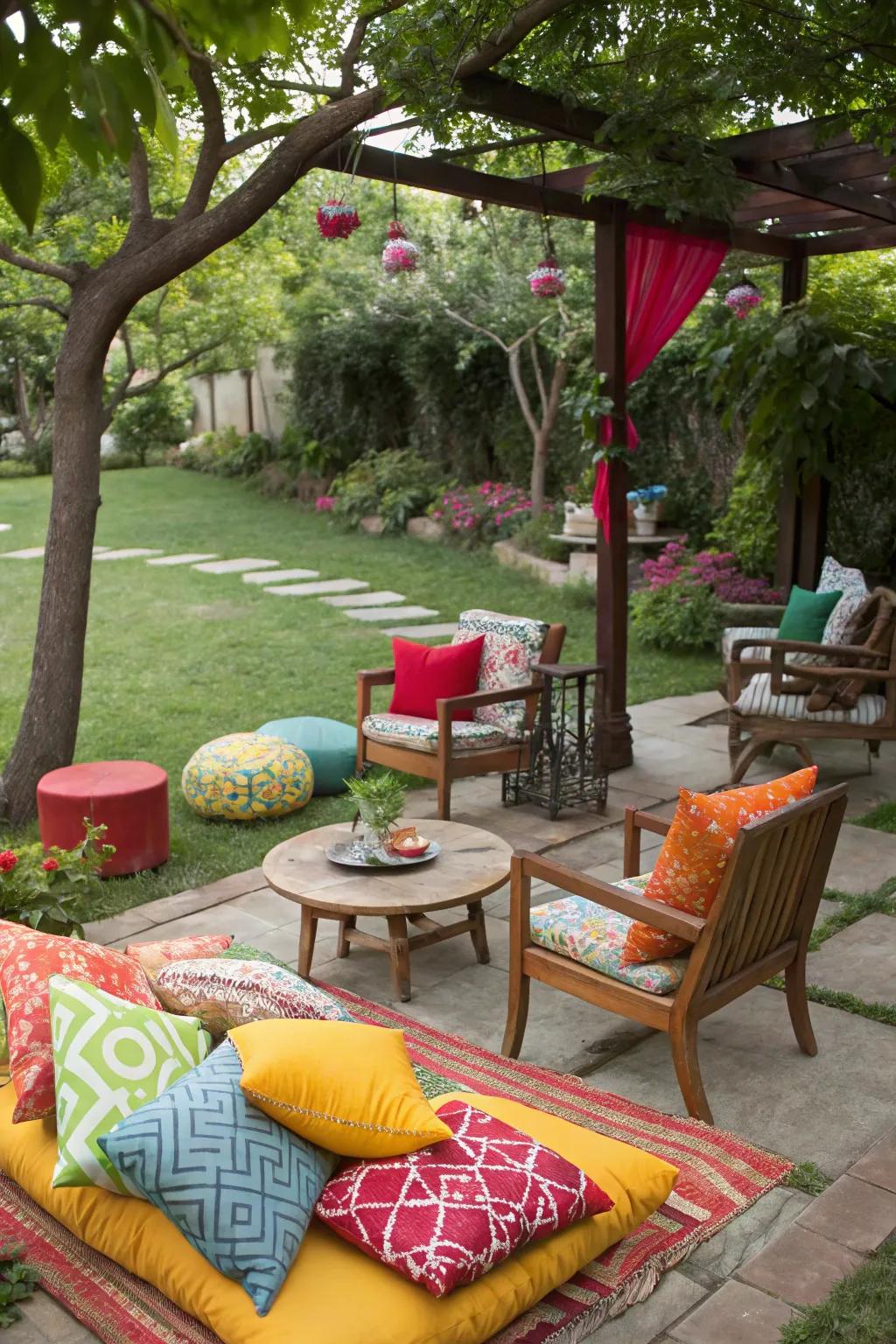 A comfortable lounge space encourages relaxation and conversation.