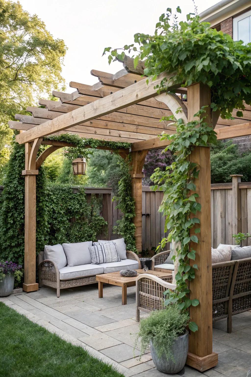 A pergola can turn your patio into a shaded paradise.