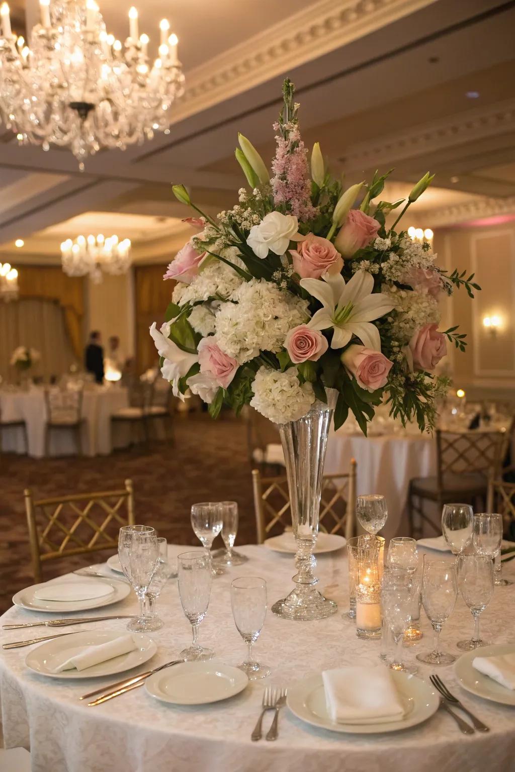 Create an impact with impressive floral displays.