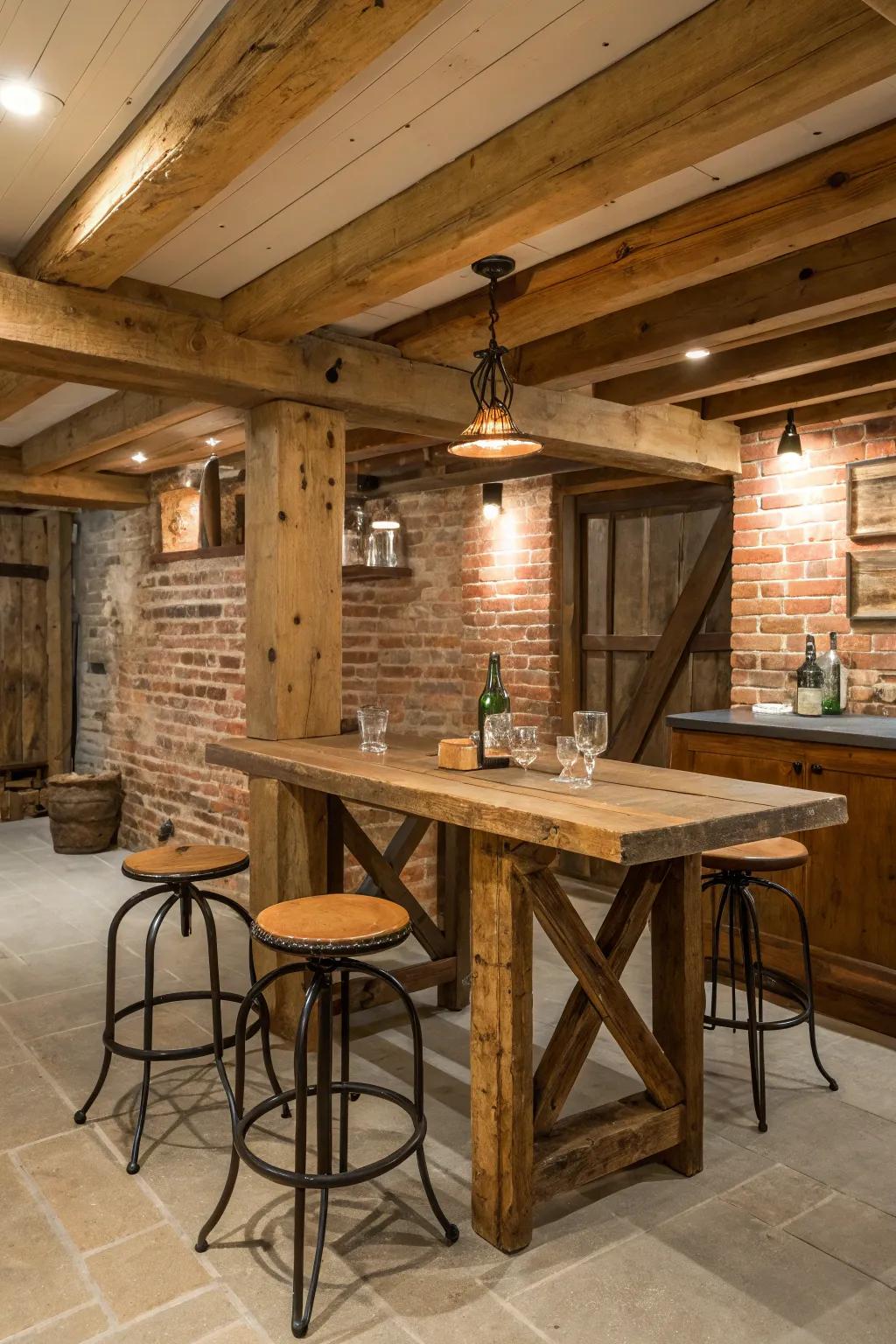 Build a cozy space with rustic farmhouse charm.