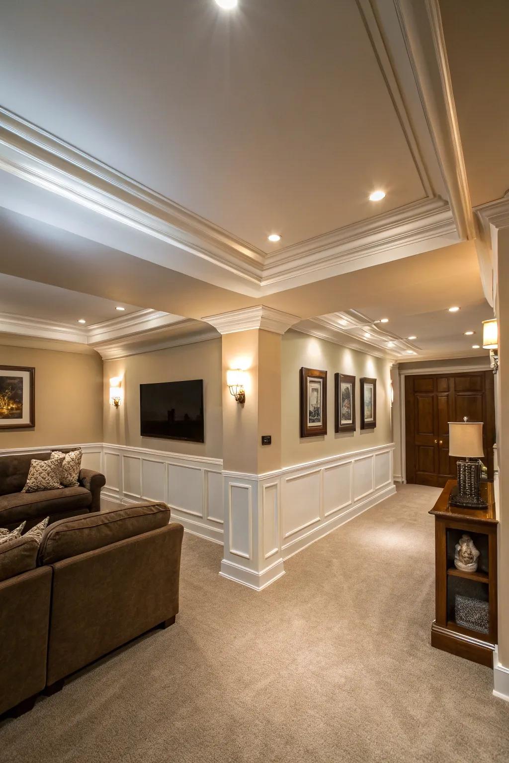 Overhead molding provides classic beauty.