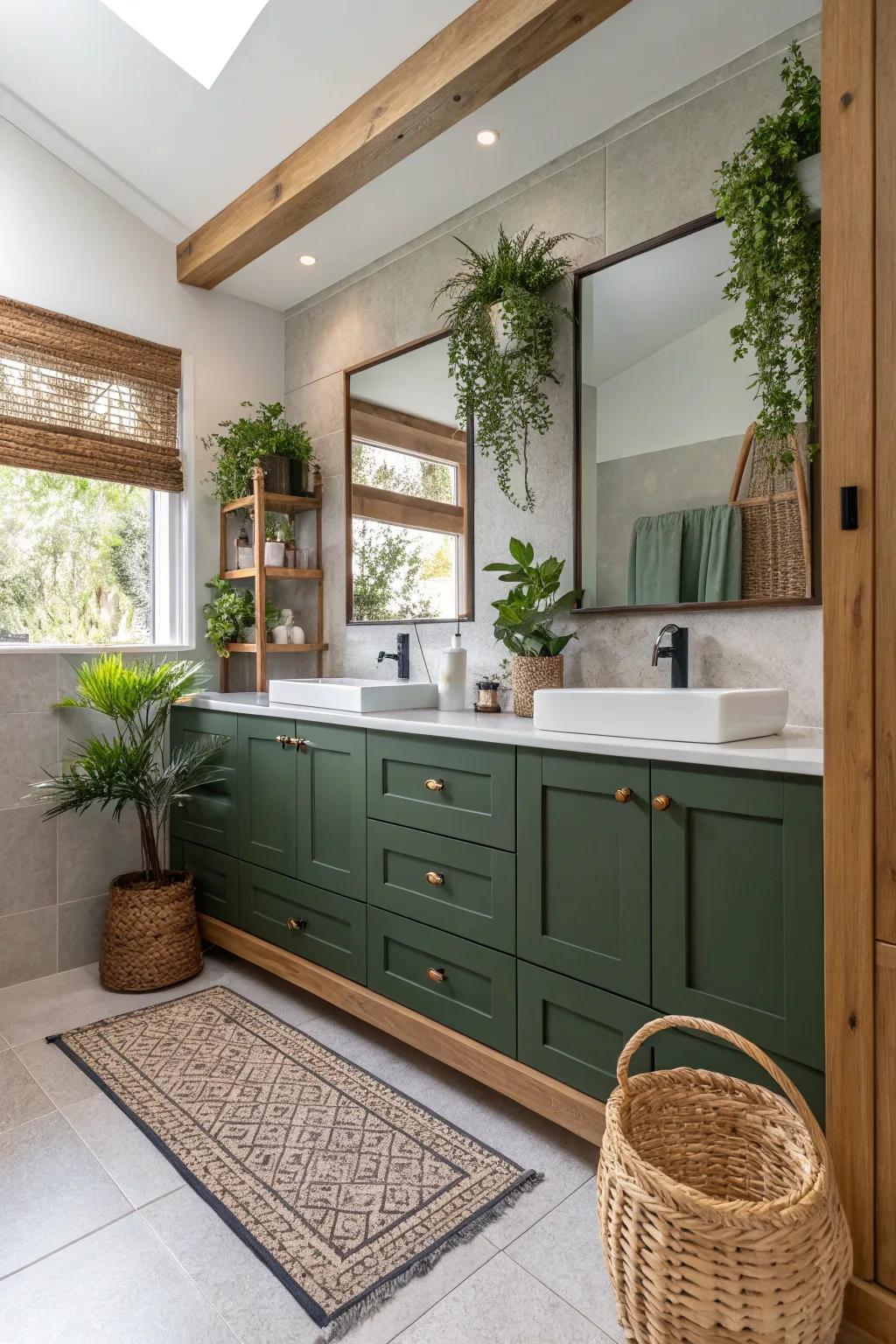 Woodland finish gives a refreshing natural element to your bathroom.