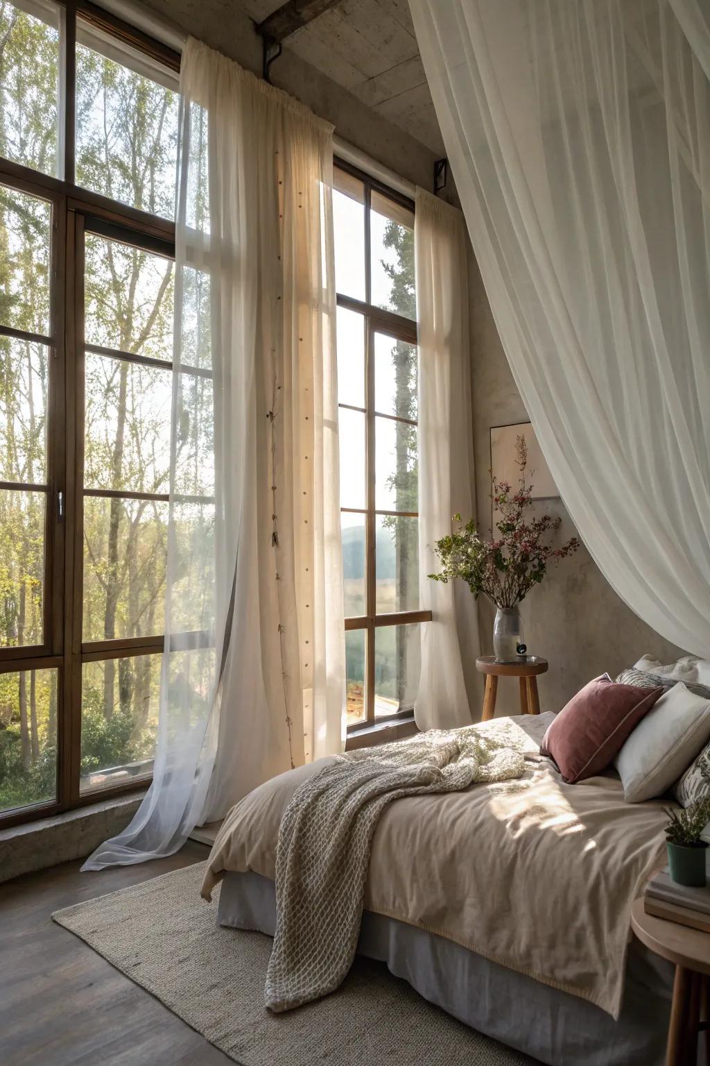 Natural light transforms the room into a bright and breezy retreat.